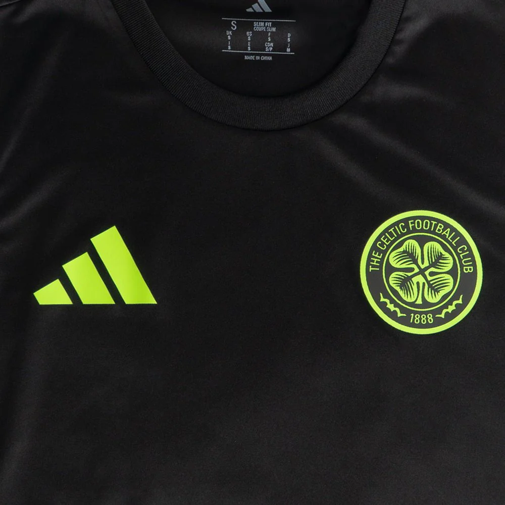 adidas Celtic 2025/26 Black and Neon Green Sleeveless Jersey - Image 4