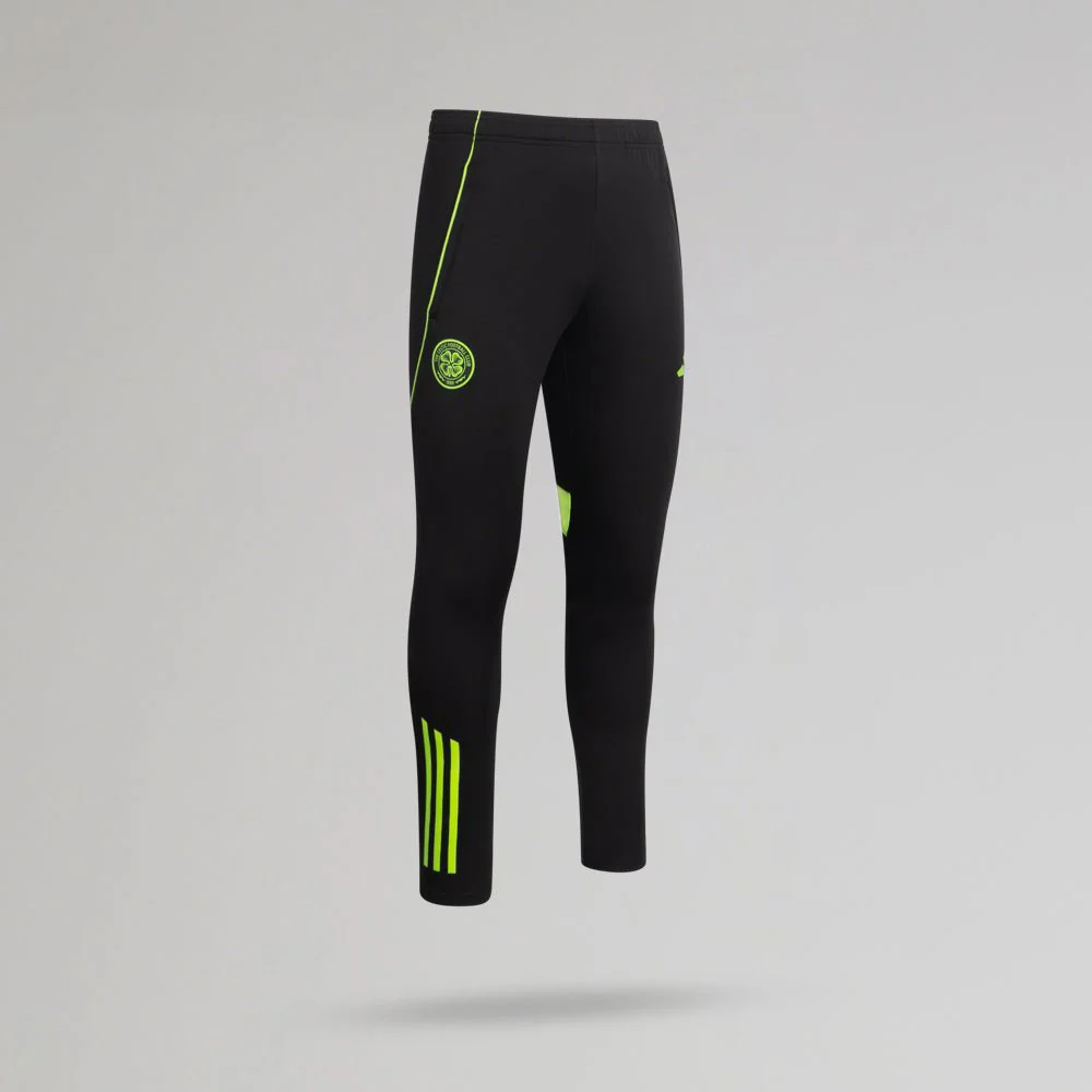 adidas Celtic 2025/26 Black and Neon Green Training Pants - Image 3