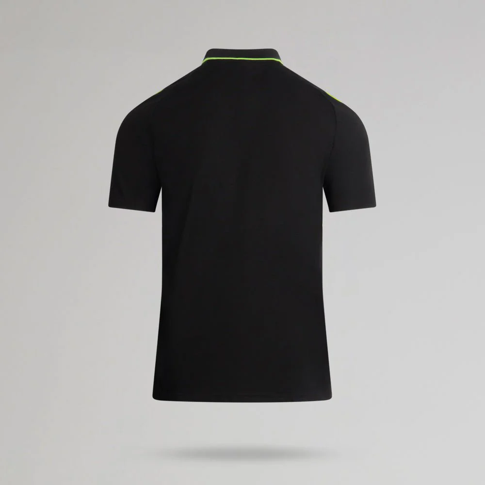 adidas Celtic 2025/26 Black and Neon Green Training Polo Shirt - Image 3