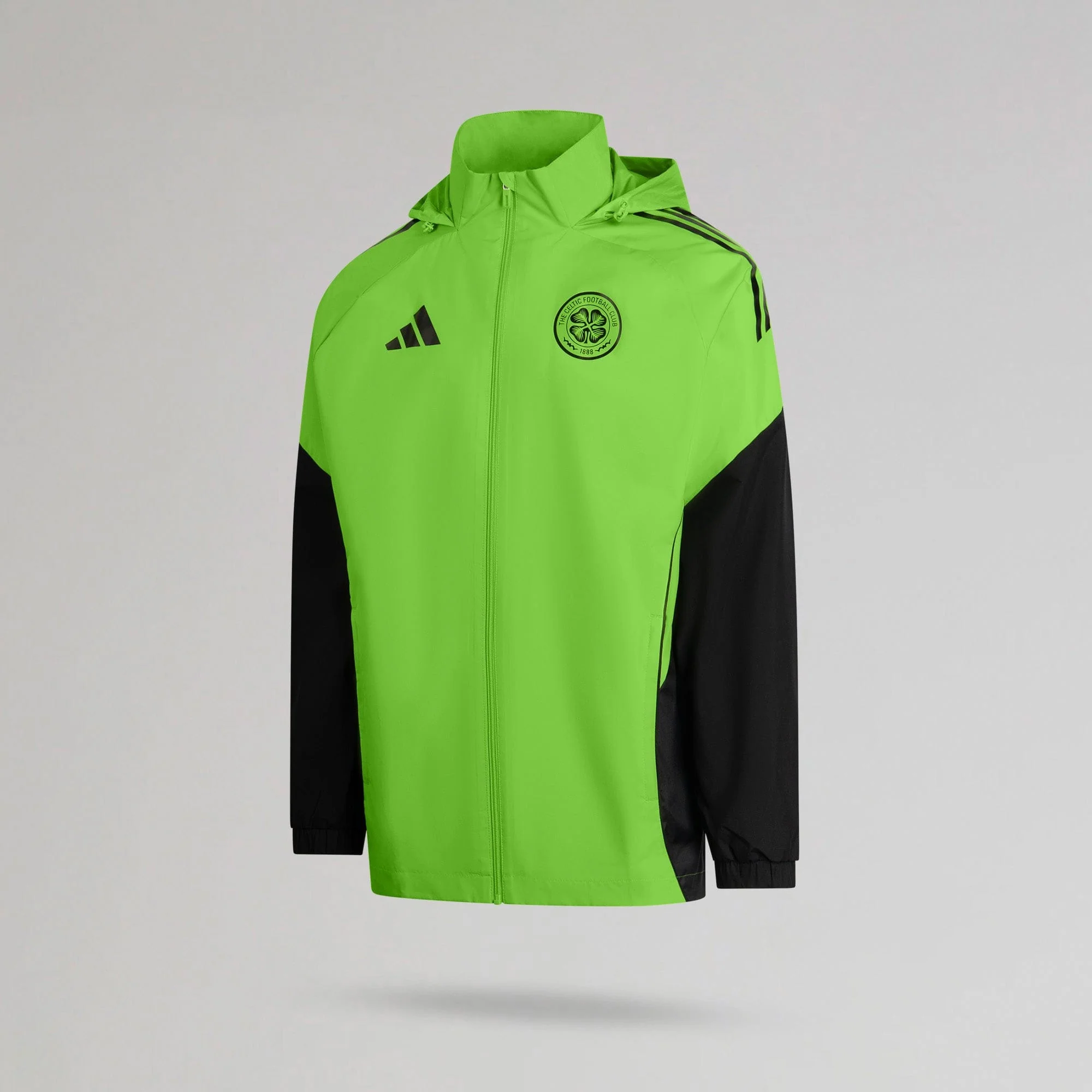 adidas Celtic 2025/26 Green and Black All Weather Jacket - Image 2