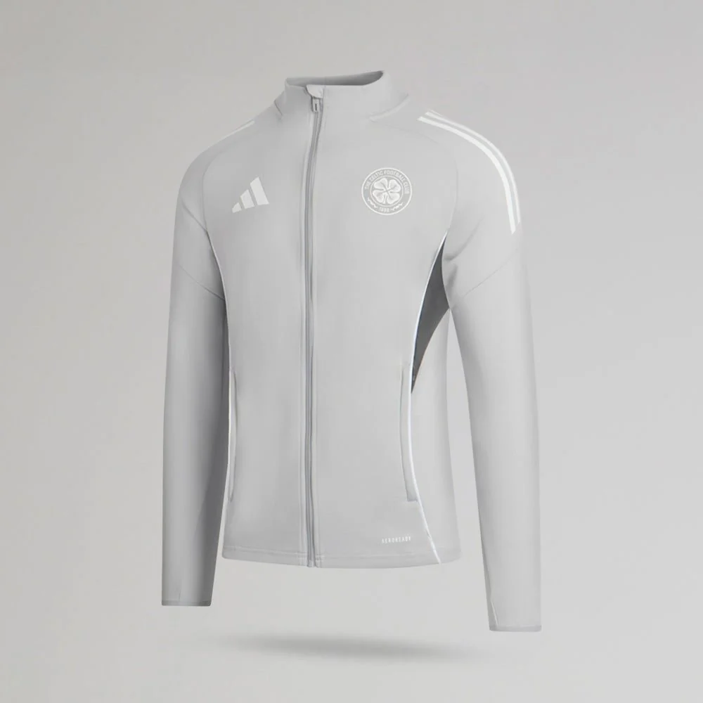 adidas Celtic 2025/26 Grey Track Jacket - Image 2
