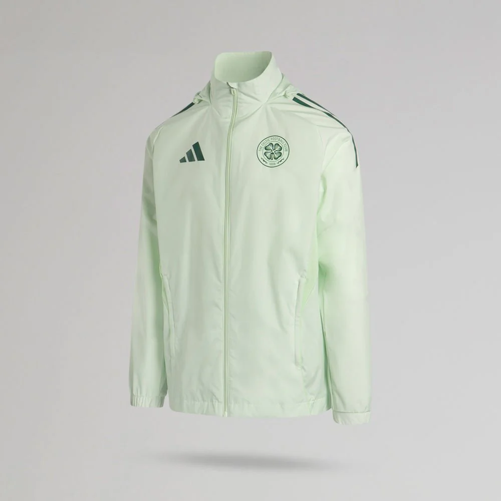 adidas Celtic 2025/26 Mint Green All Weather Jacket - Image 2