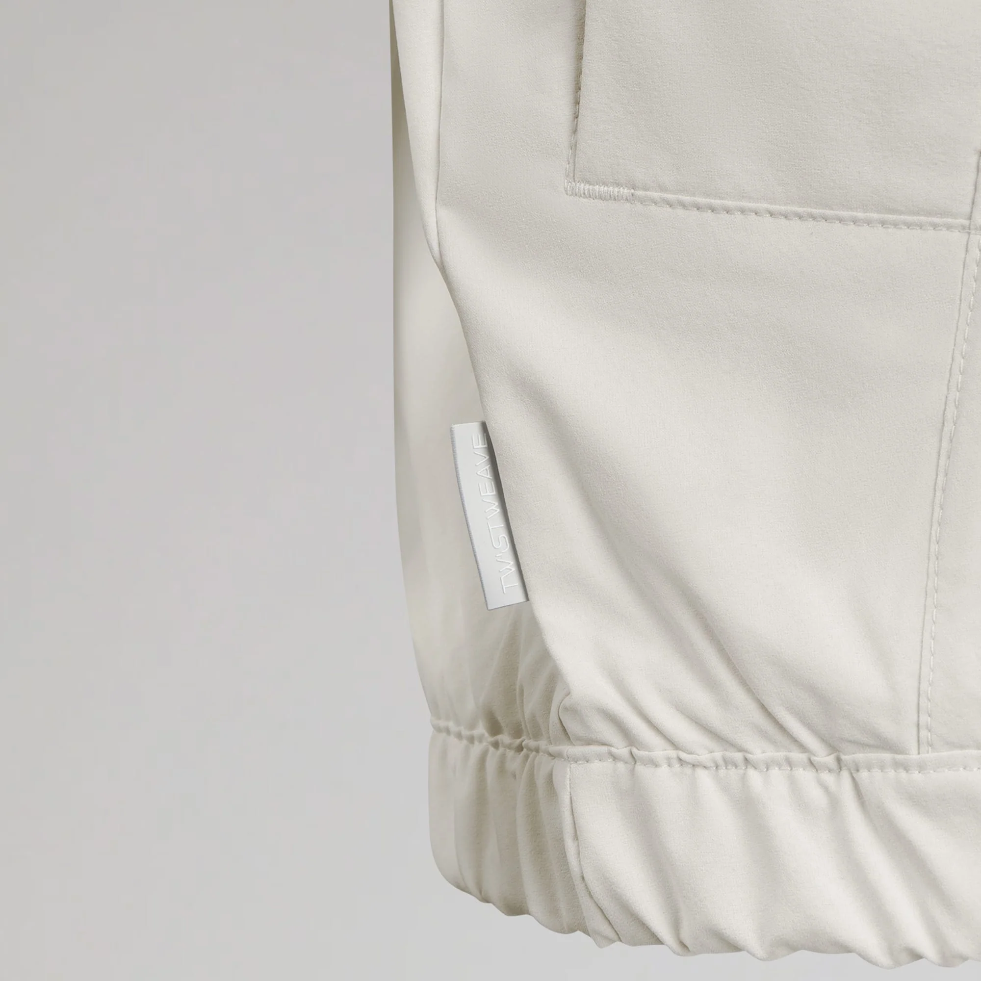 adidas Celtic Golf Beyond Twistweave Full Zip White & Beige Windbreaker - Image 8
