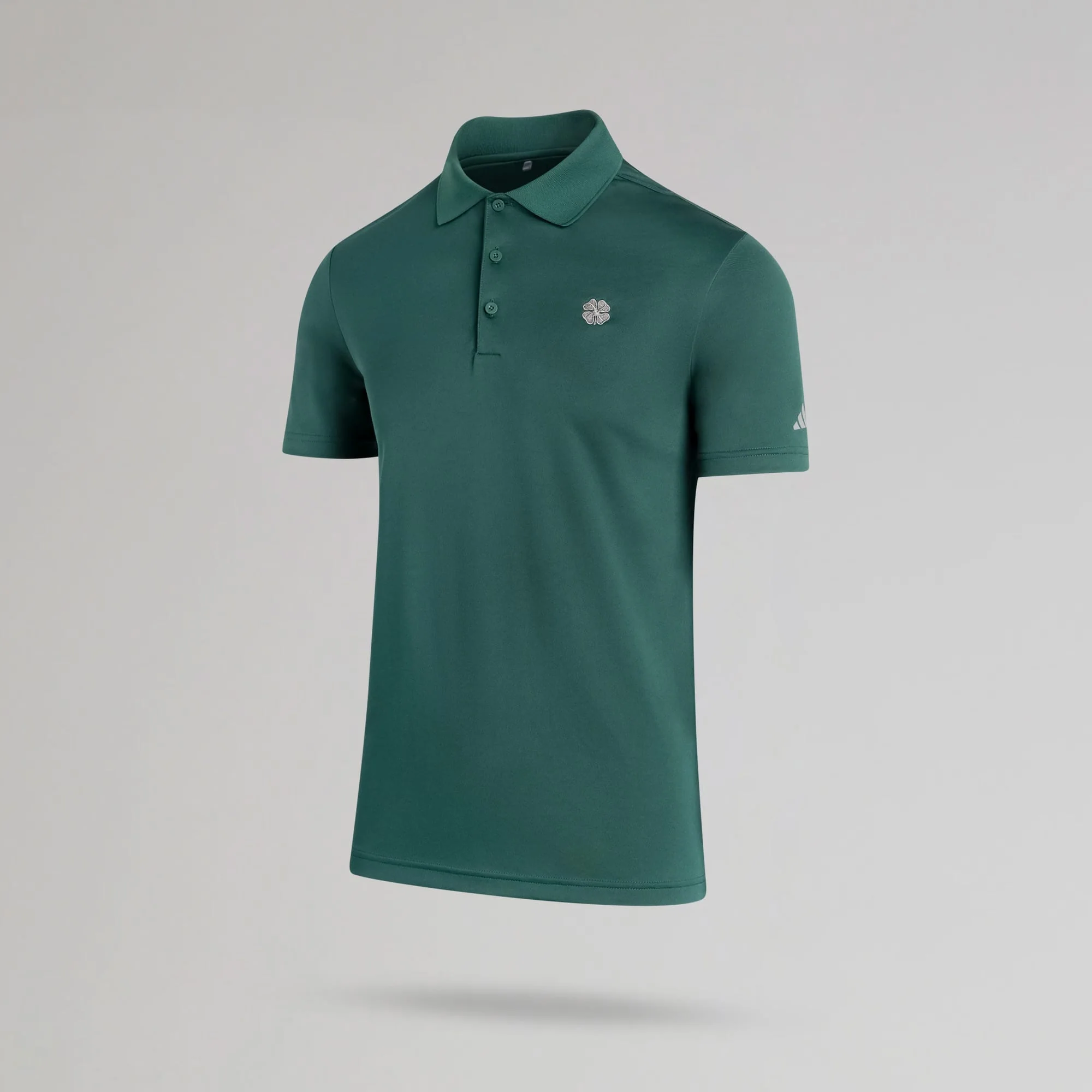 adidas Celtic Golf Core Performance Dark Green Polo Shirt - Image 2