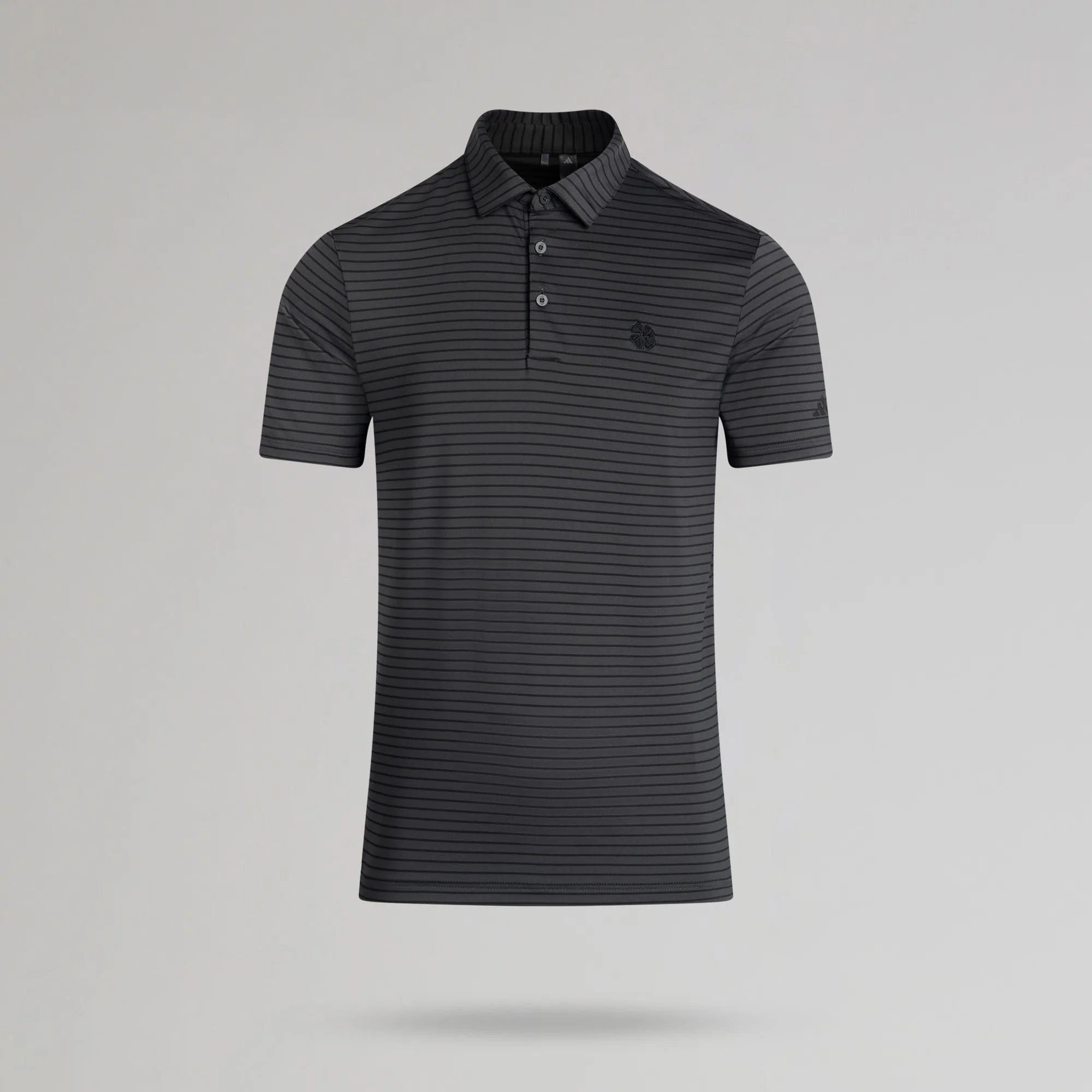 adidas Celtic Golf Performance Two-Colour Stripe Dark Grey Polo Shirt
