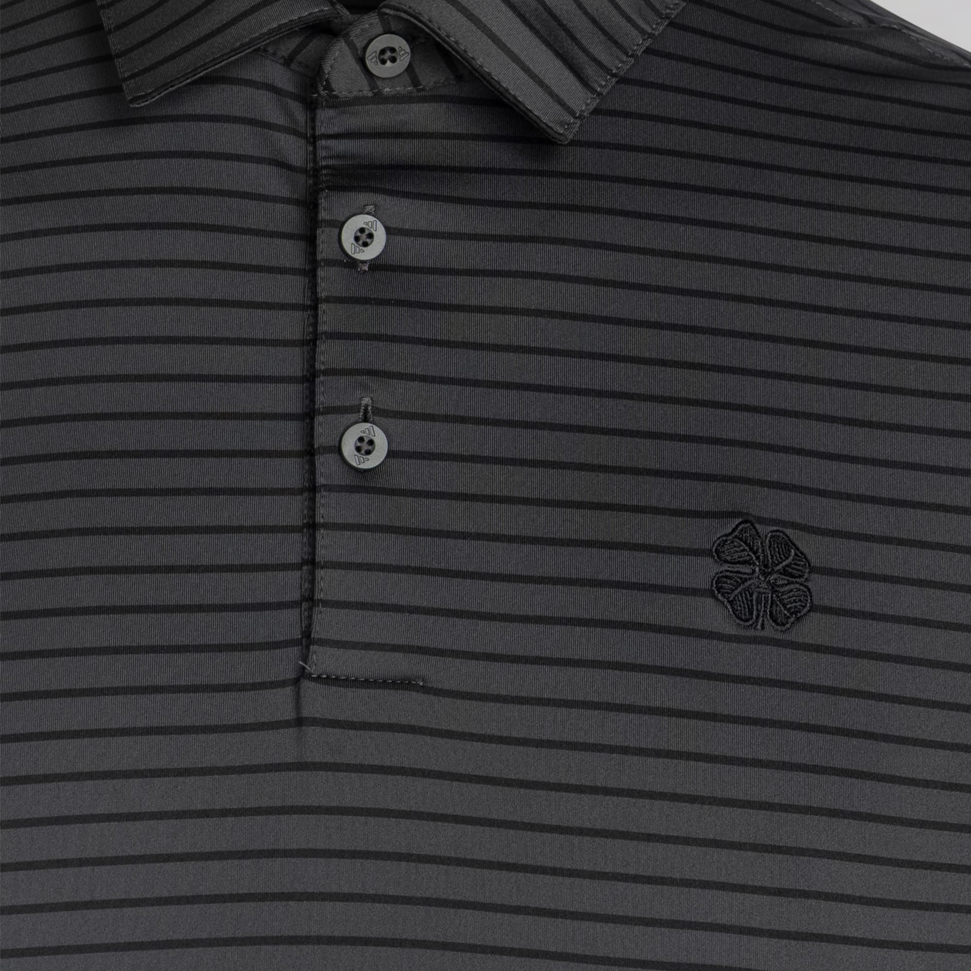 adidas Celtic Golf Performance Two-Colour Stripe Dark Grey Polo Shirt - Image 5