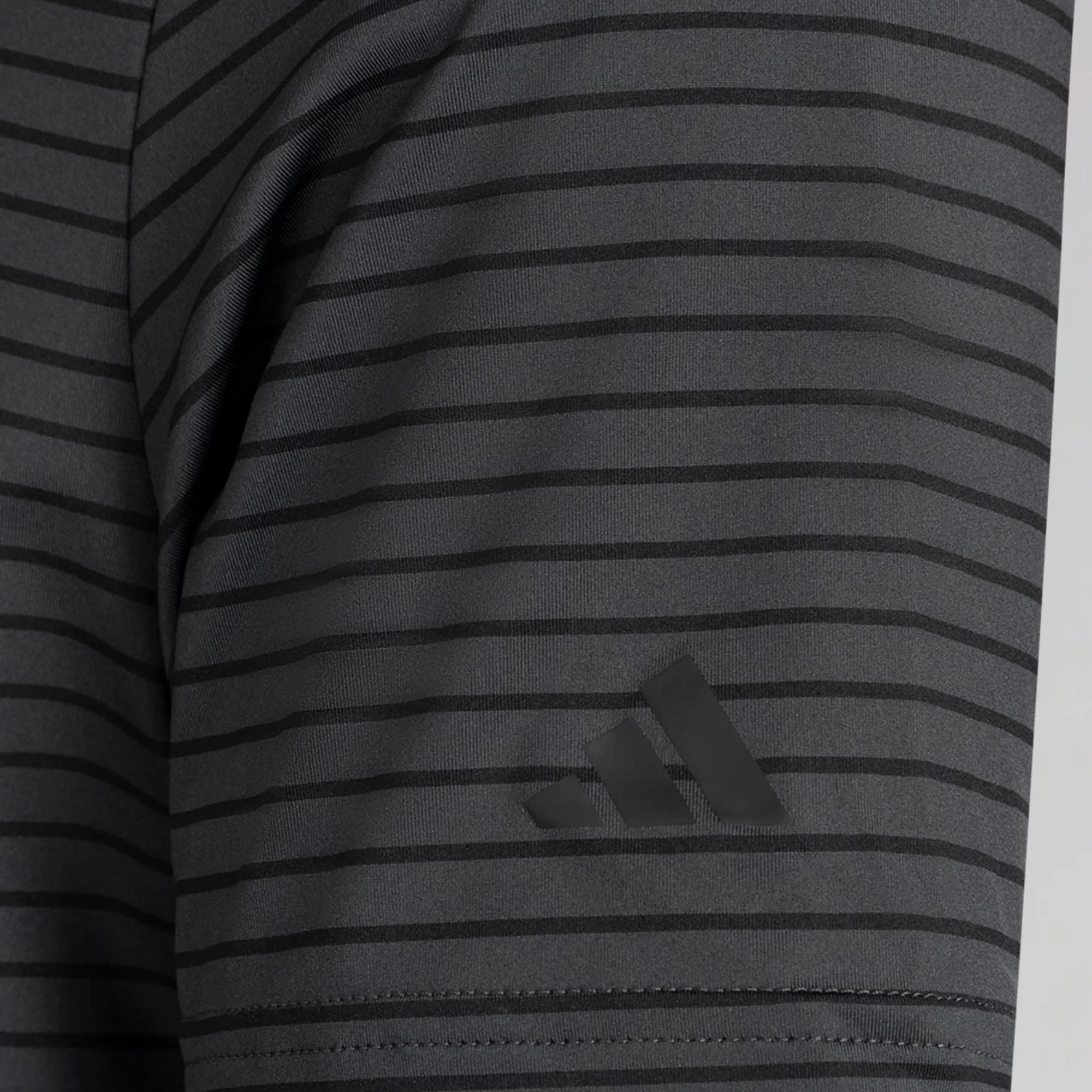 adidas Celtic Golf Performance Two-Colour Stripe Dark Grey Polo Shirt - Image 6