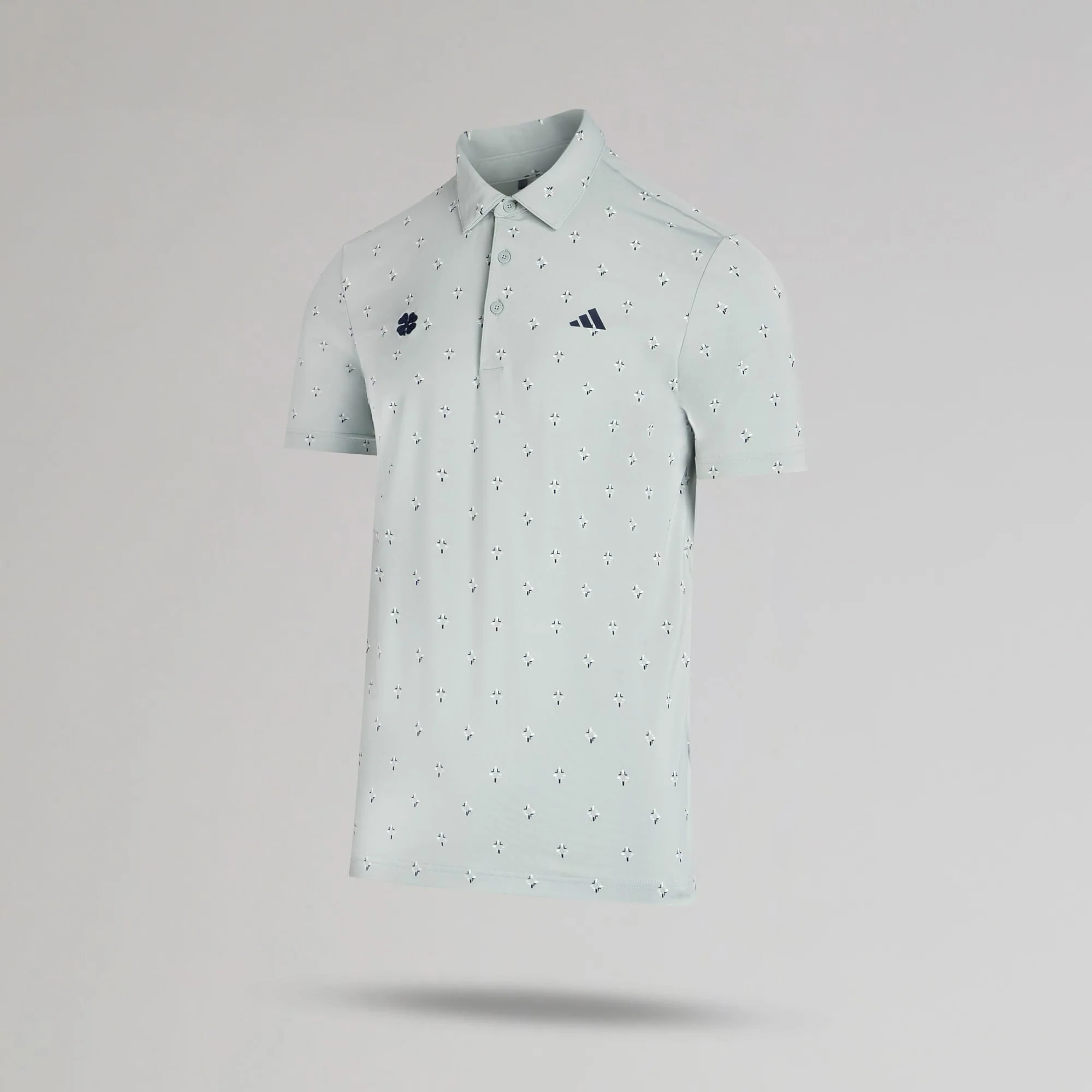 adidas Celtic Golf Ultimate365 Climacool Essence Print Green Polo Shirt - Image 2