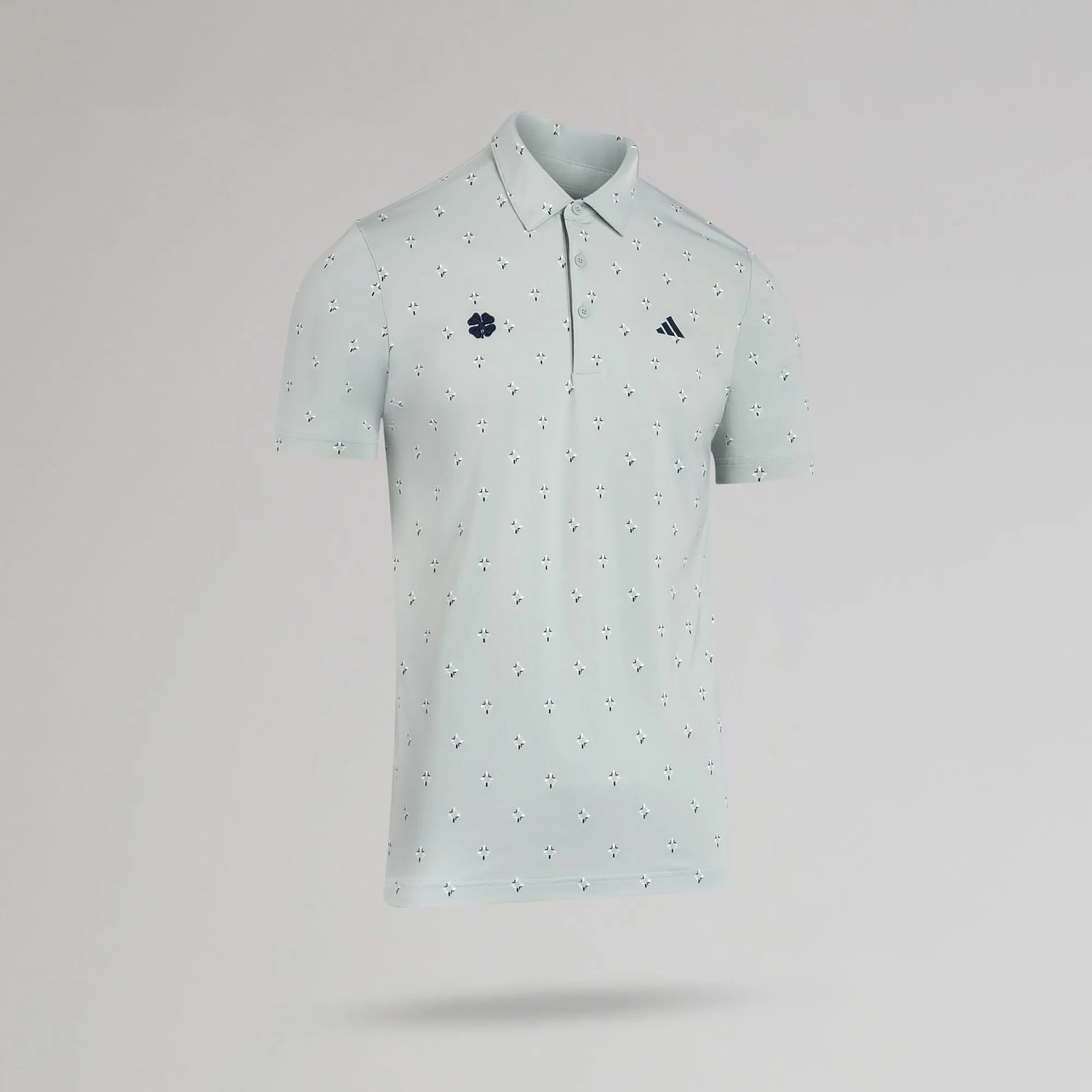 adidas Celtic Golf Ultimate365 Climacool Essence Print Green Polo Shirt - Image 3
