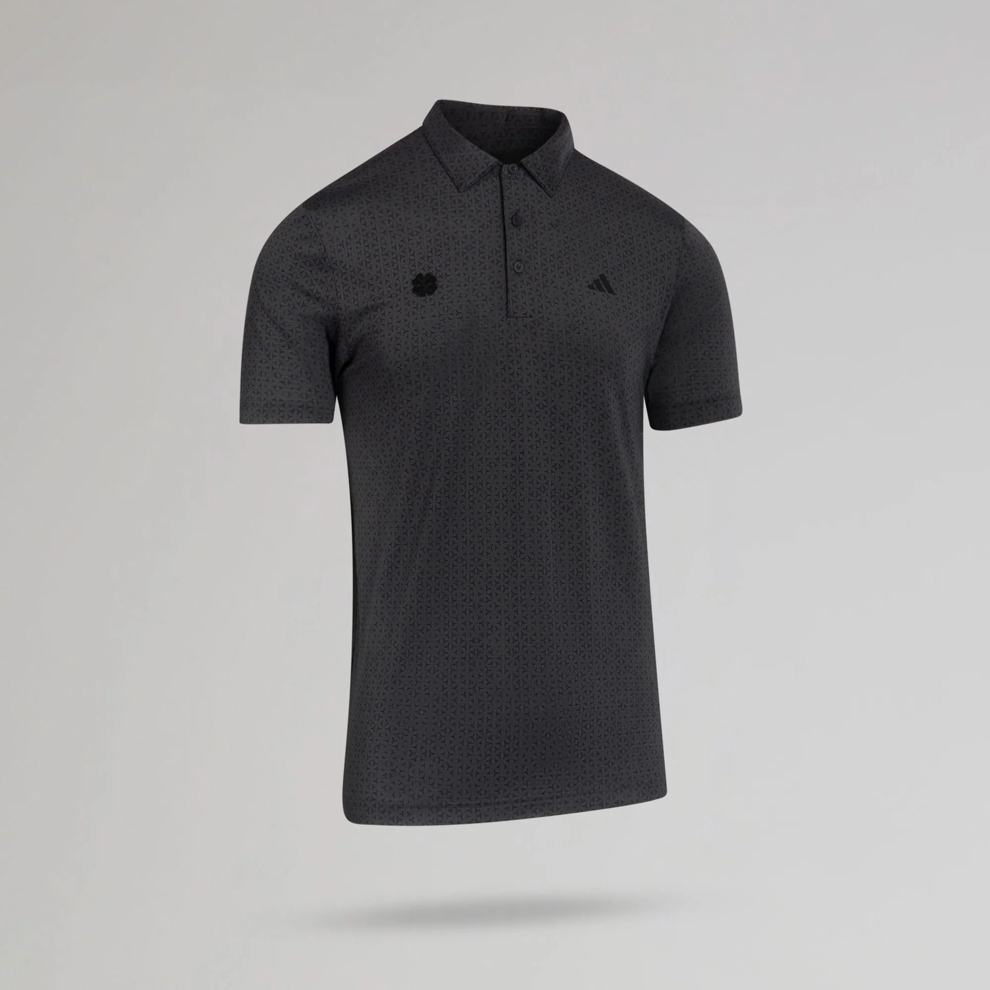 adidas Celtic Golf Ultimate365 Climacool Mesh Tango Print Black Polo Shirt - Image 3