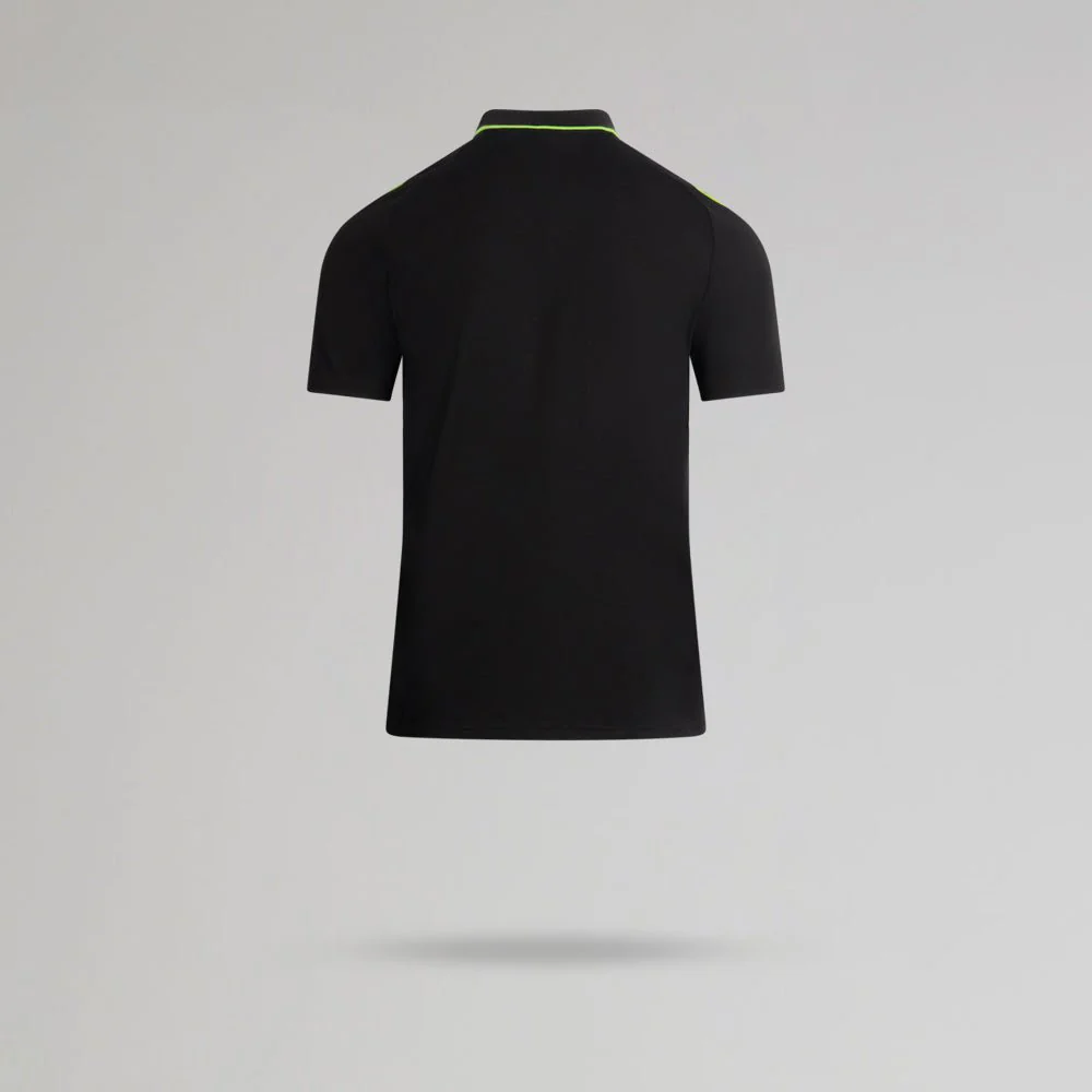 adidas Celtic Junior 2025/26 Black and Neon Green Training Polo Shirt - Image 3
