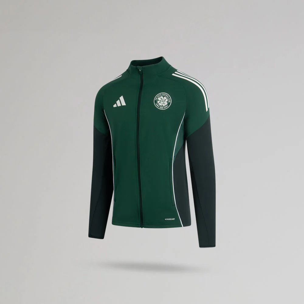 adidas Celtic Junior 2025/26 Dark Green Track Jacket - Image 2