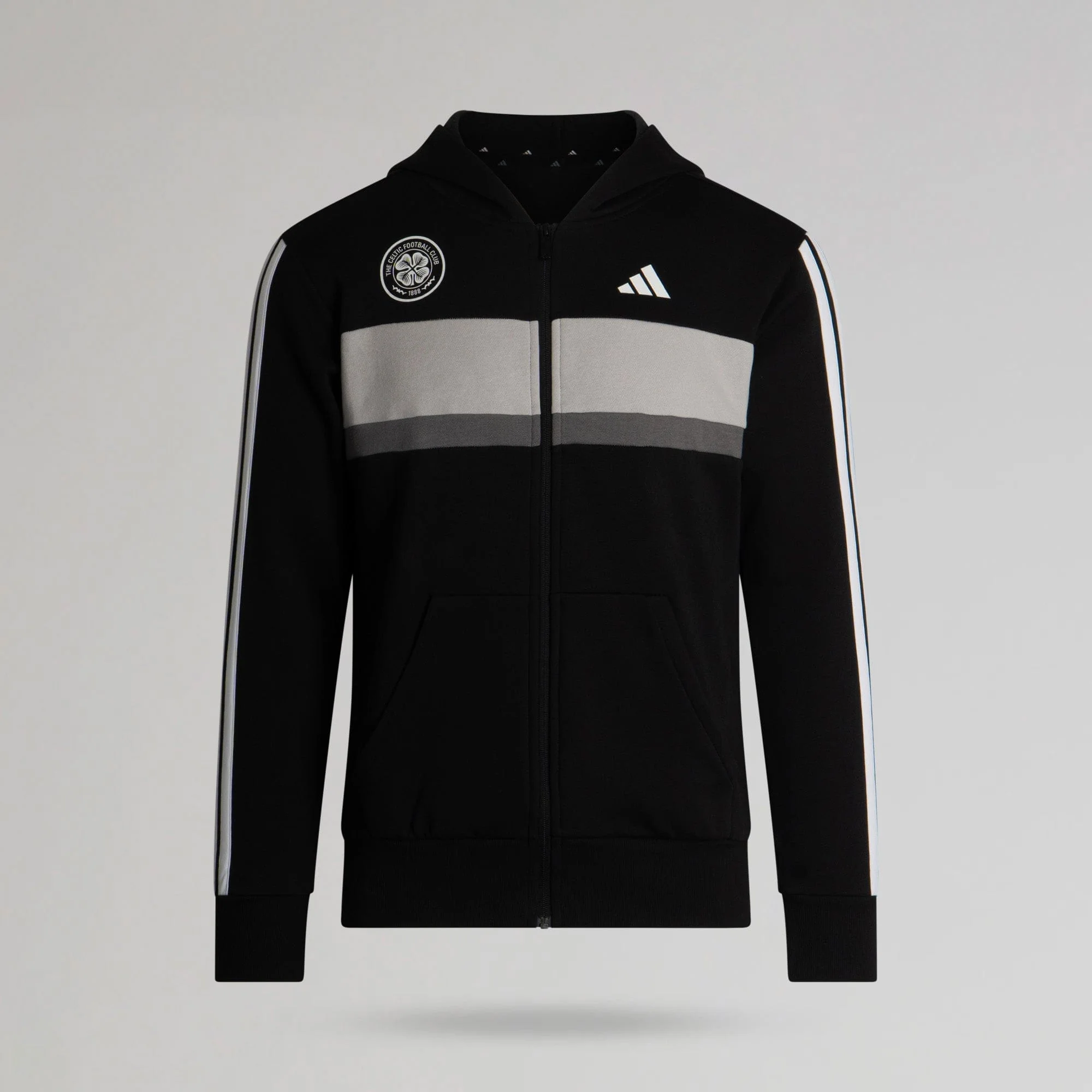 adidas Celtic Junior Black Tracksuit - Image 4