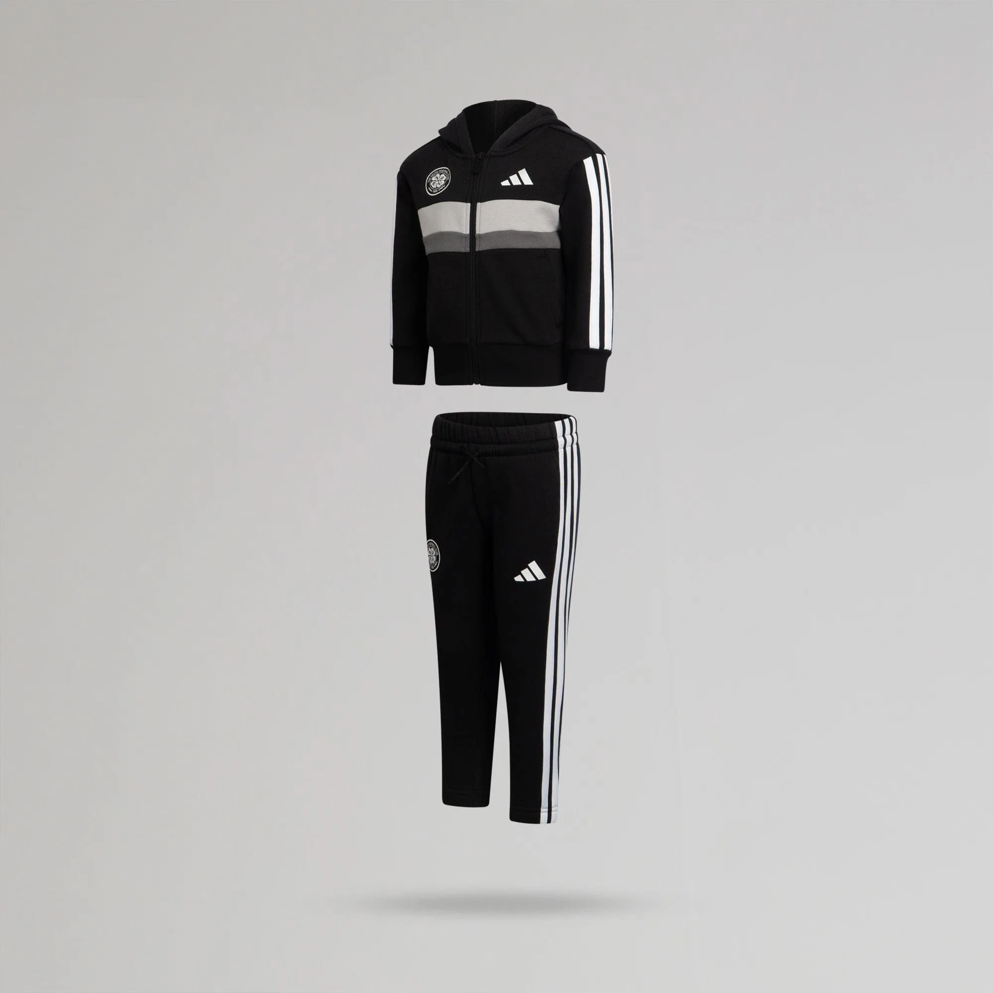 adidas Celtic Junior Black Tracksuit - Image 2