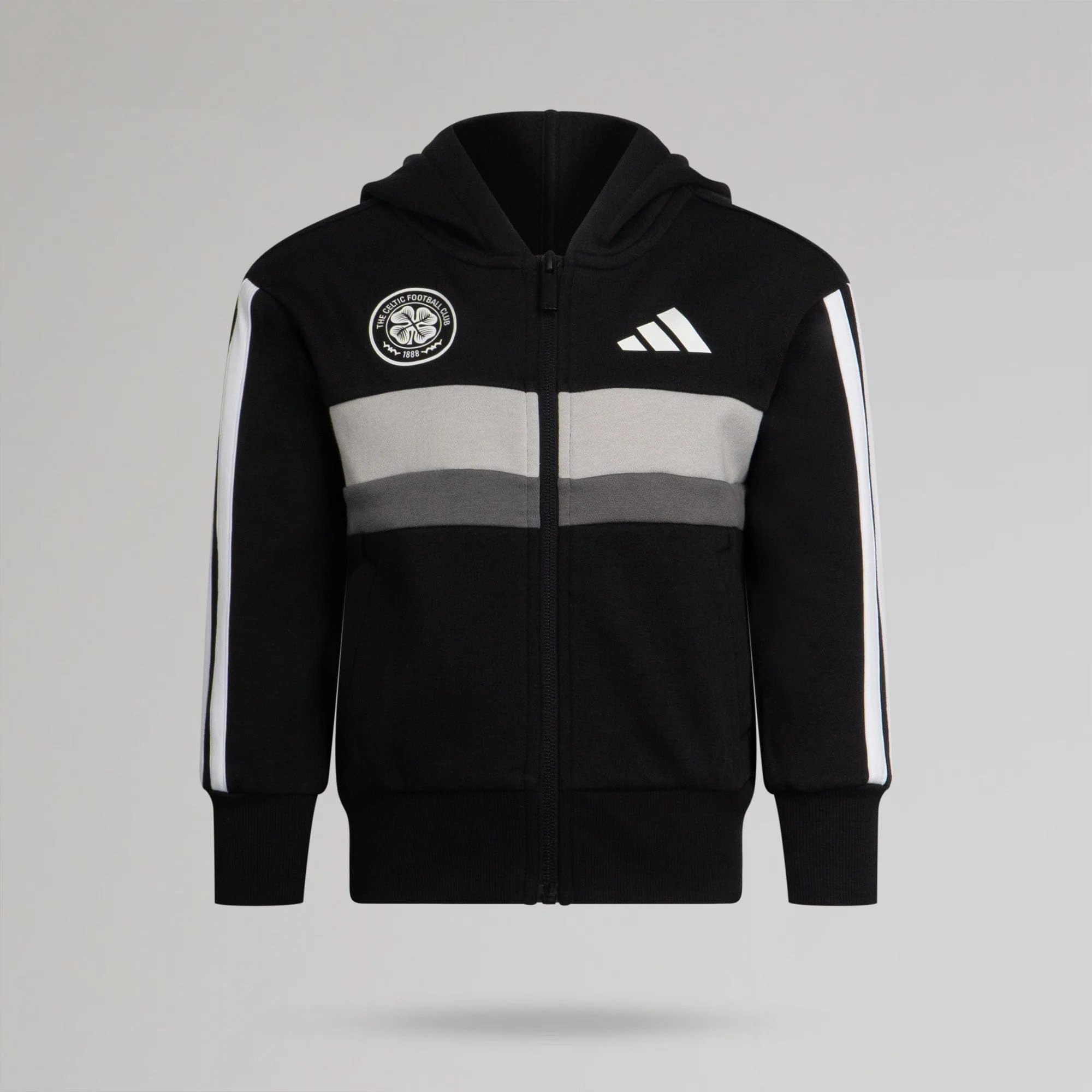adidas Celtic Junior Black Tracksuit - Image 4