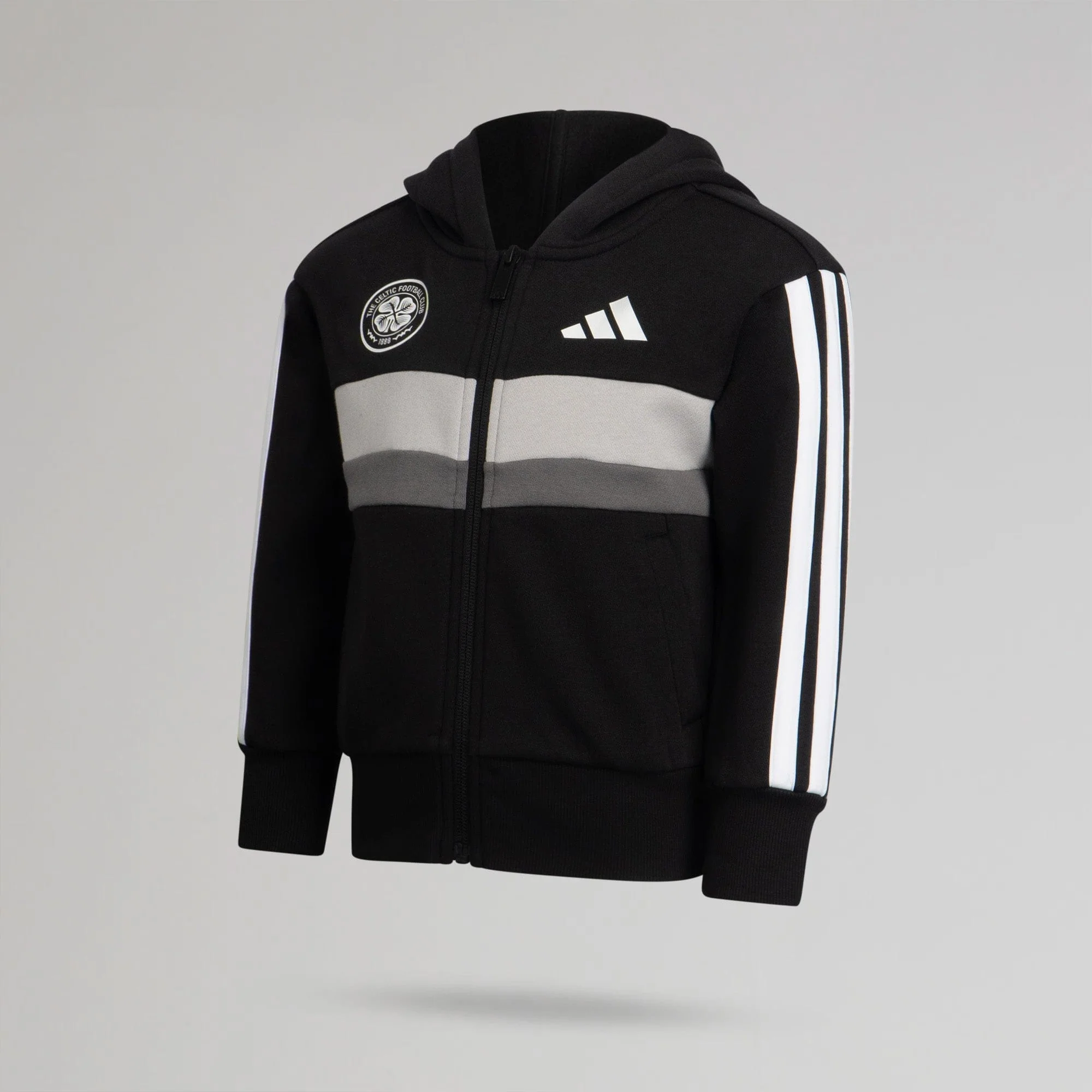 adidas Celtic Junior Black Tracksuit - Image 5