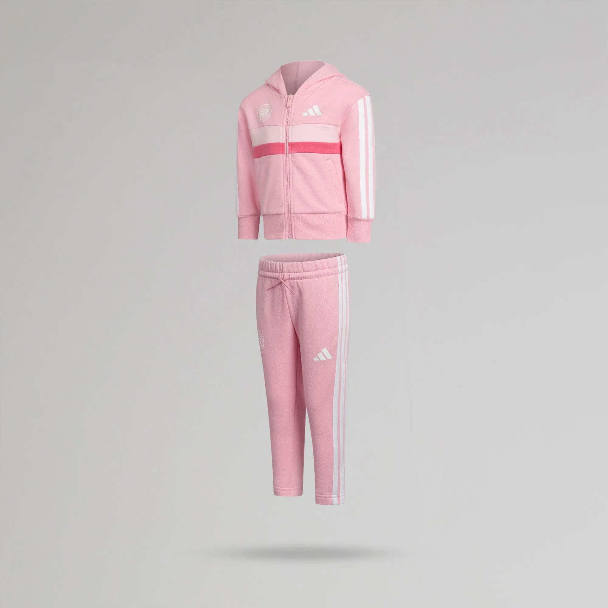 adidas Celtic Junior Pink Tracksuit - Image 2