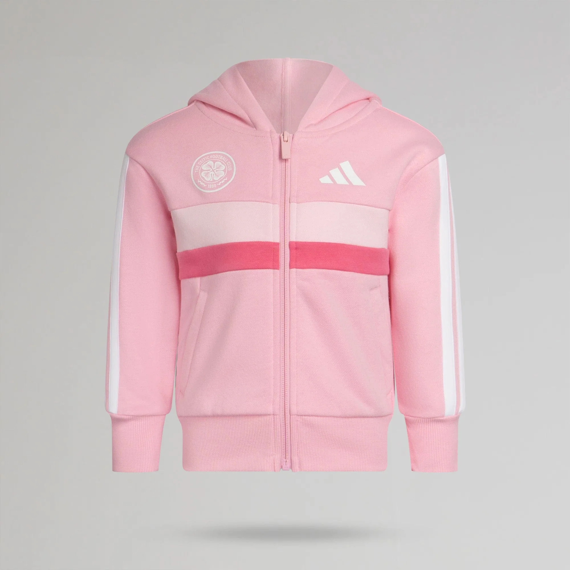 adidas Celtic Junior Pink Tracksuit - Image 4
