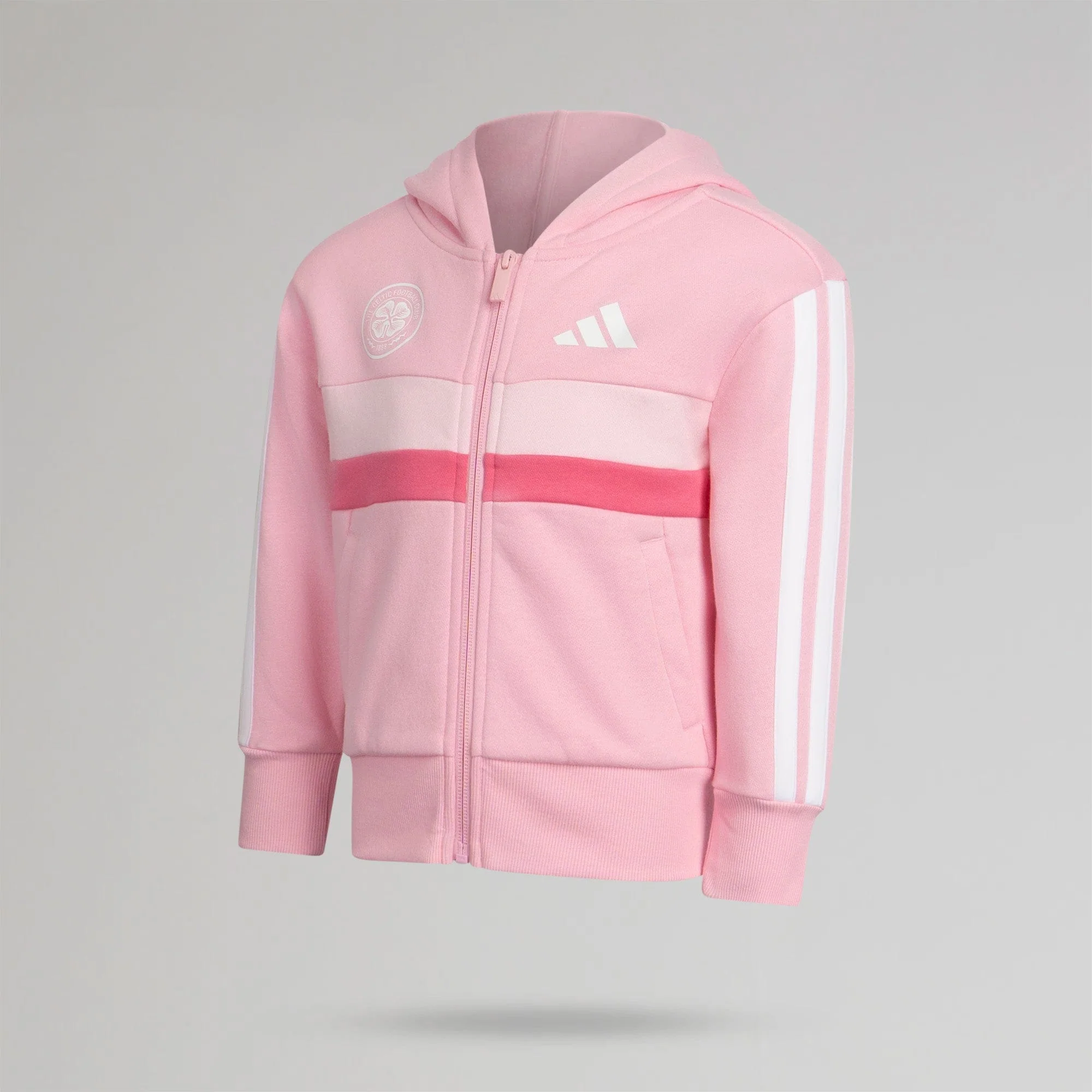 adidas Celtic Junior Pink Tracksuit - Image 6
