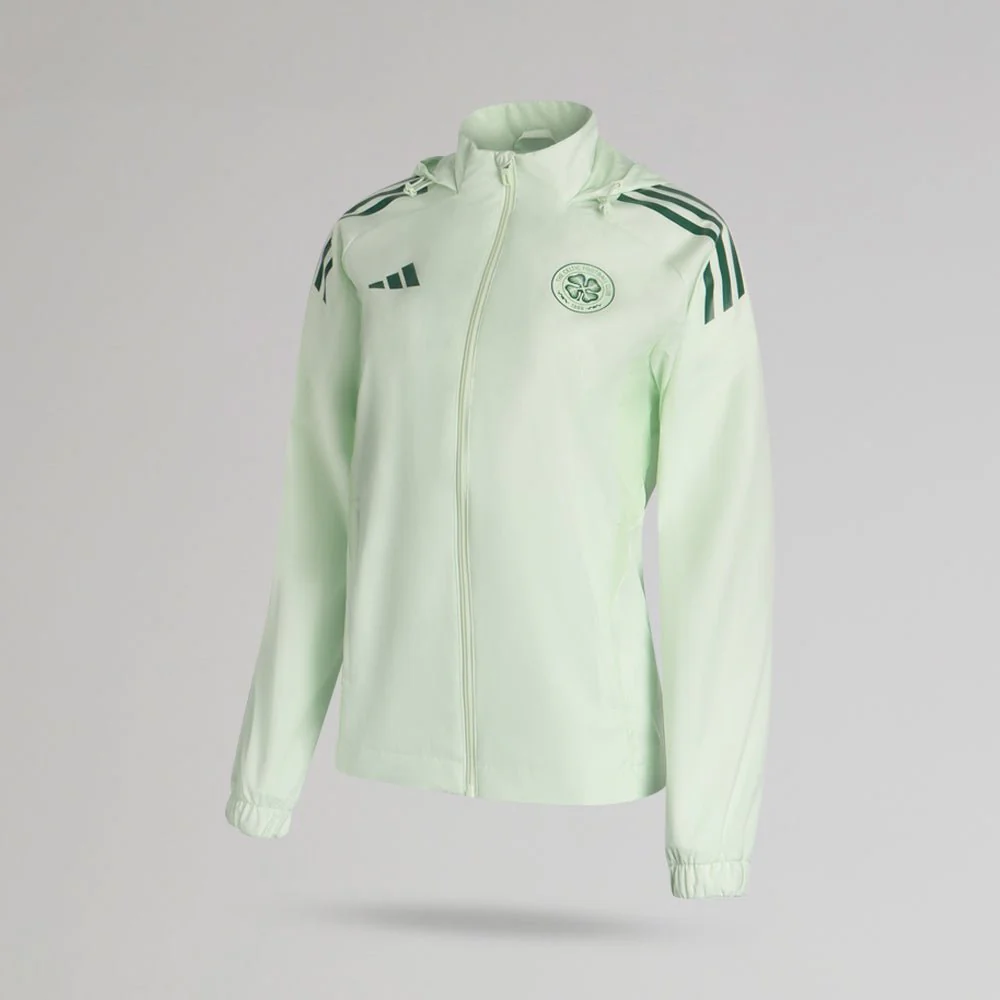 adidas Celtic Women's 2025/26 Mint Green All Weather Jacket - Image 2