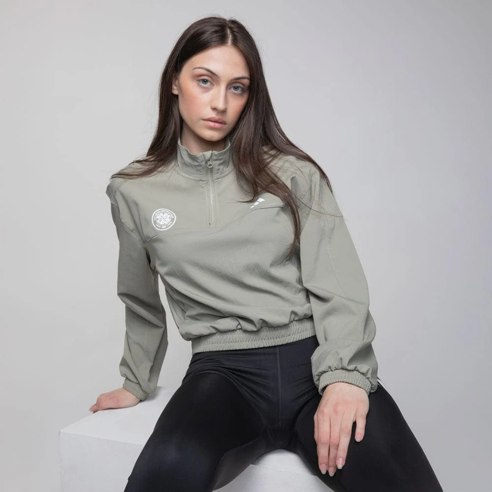 adidas Celtic Women's Training Quarter Zip Jacket - Image 2