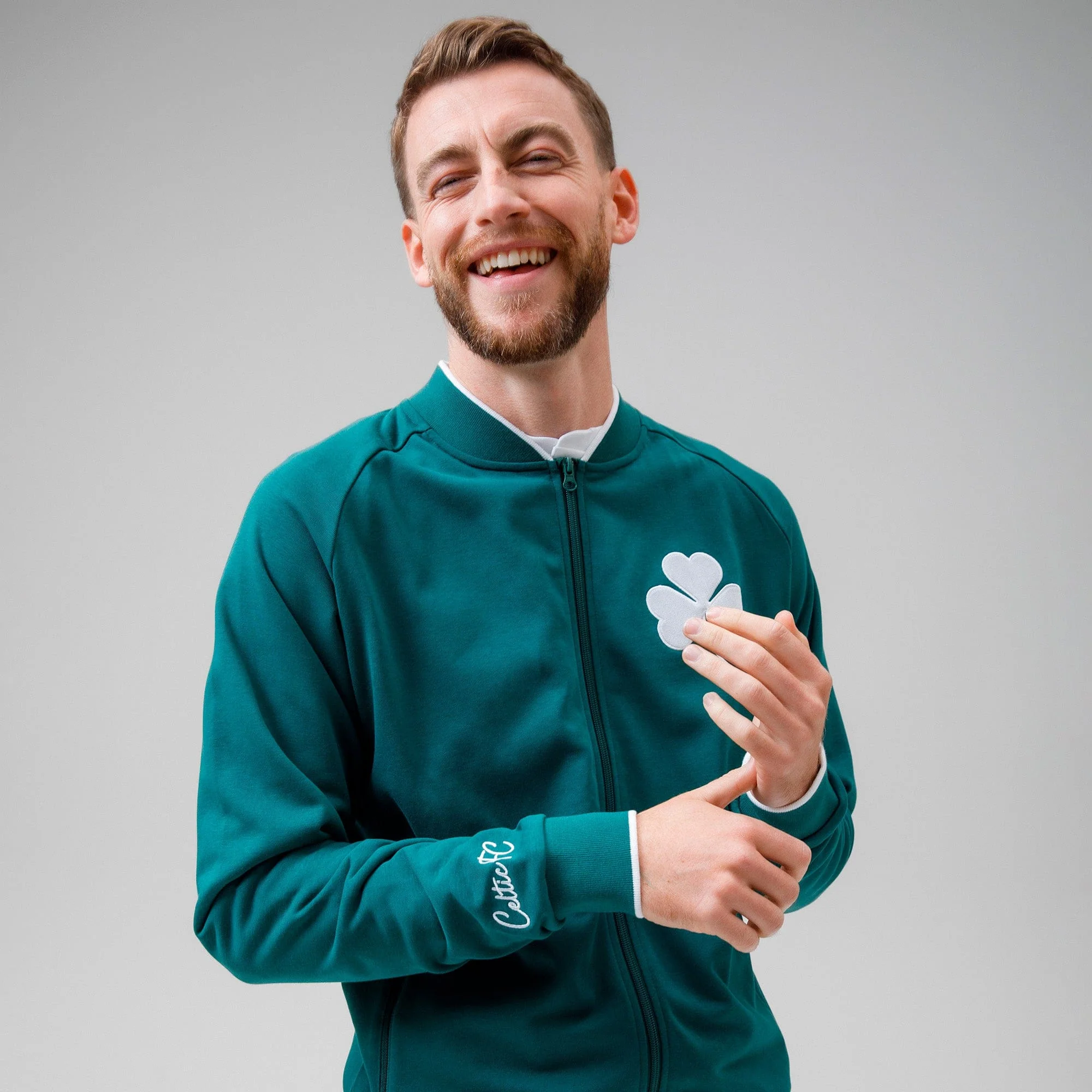Celtic 1925 Retro Greenout Track Top - Image 6