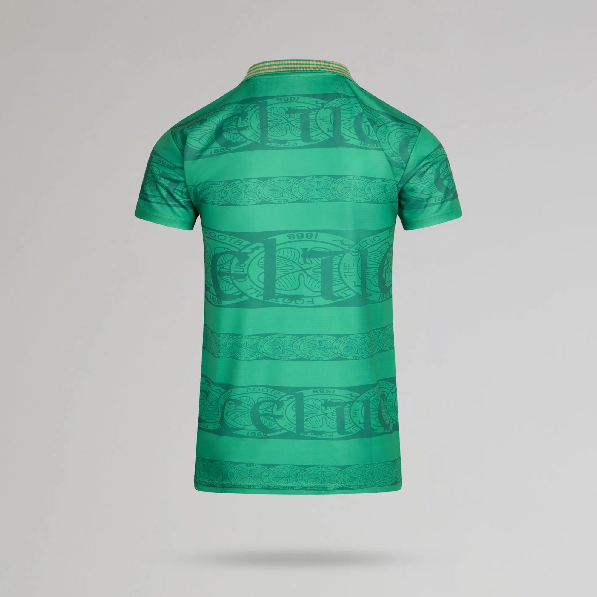 Celtic 1996 Gold Greenout Retro Jersey - Image 4