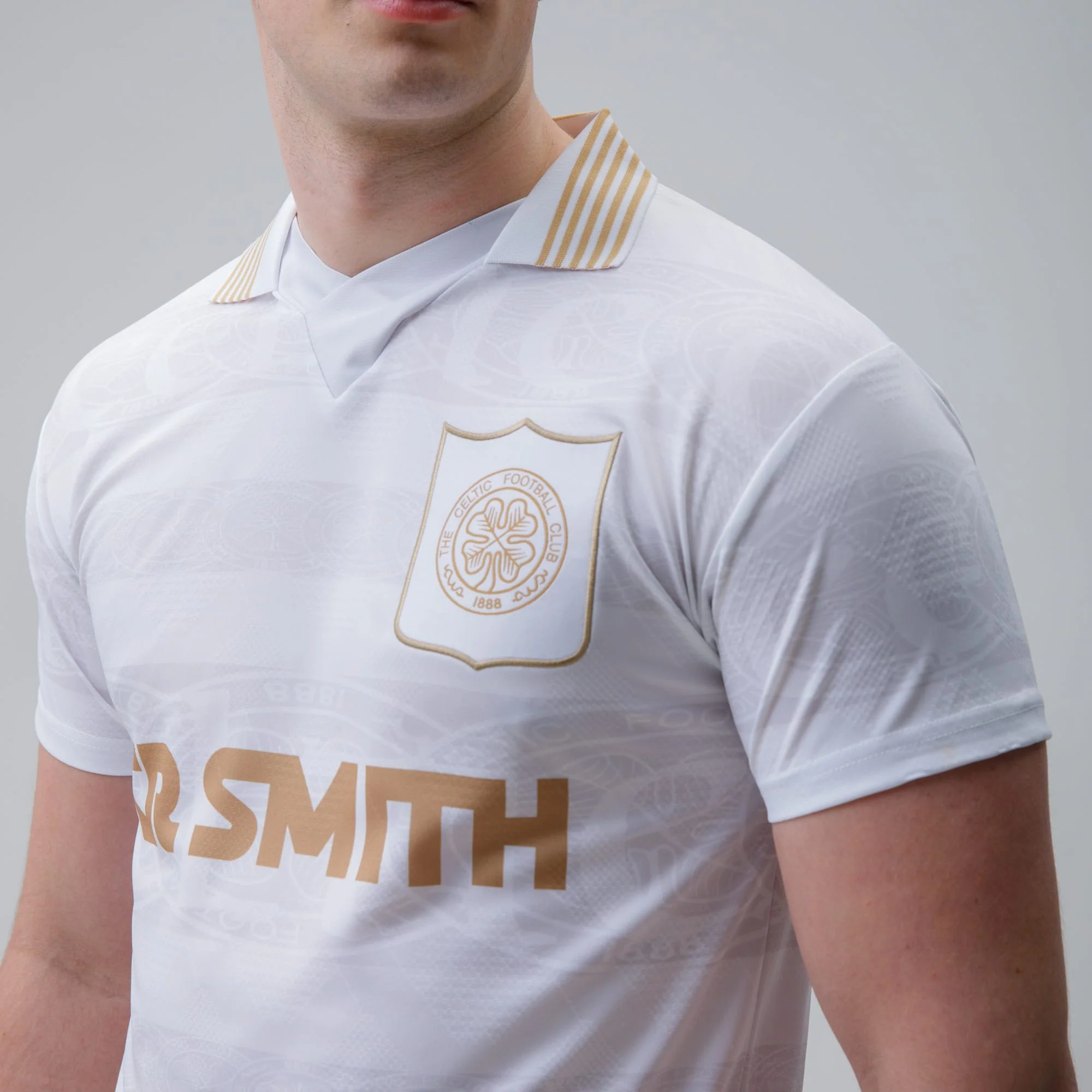 Celtic 1996 Gold Whiteout Retro Jersey - Image 4