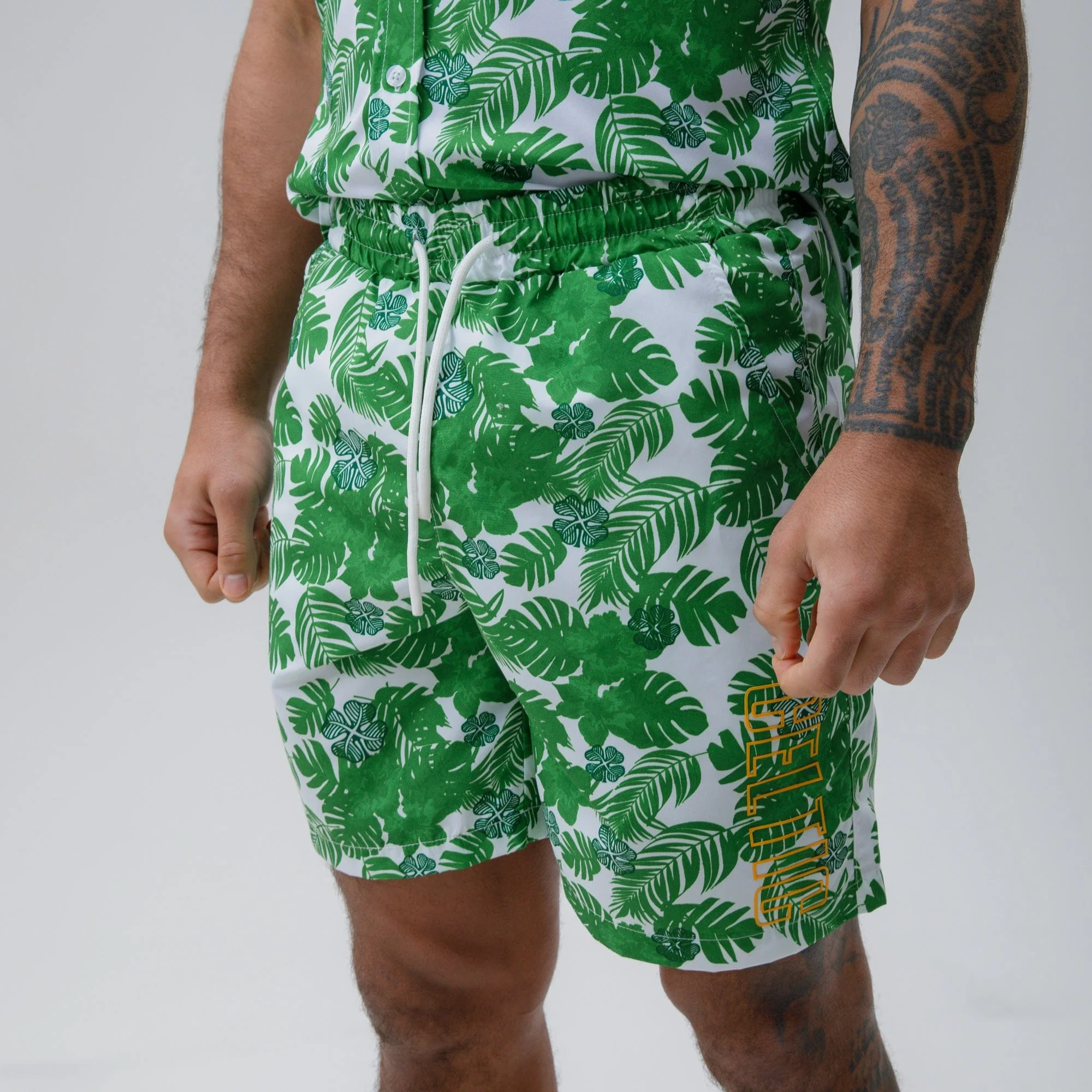 Celtic Clover Hawaiian Green Shorts - Image 3