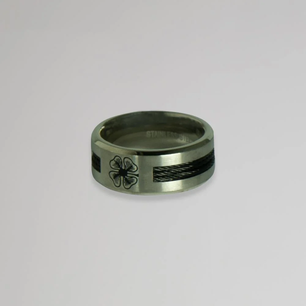 Celtic Clover Stainless Steel Ring - Image 3