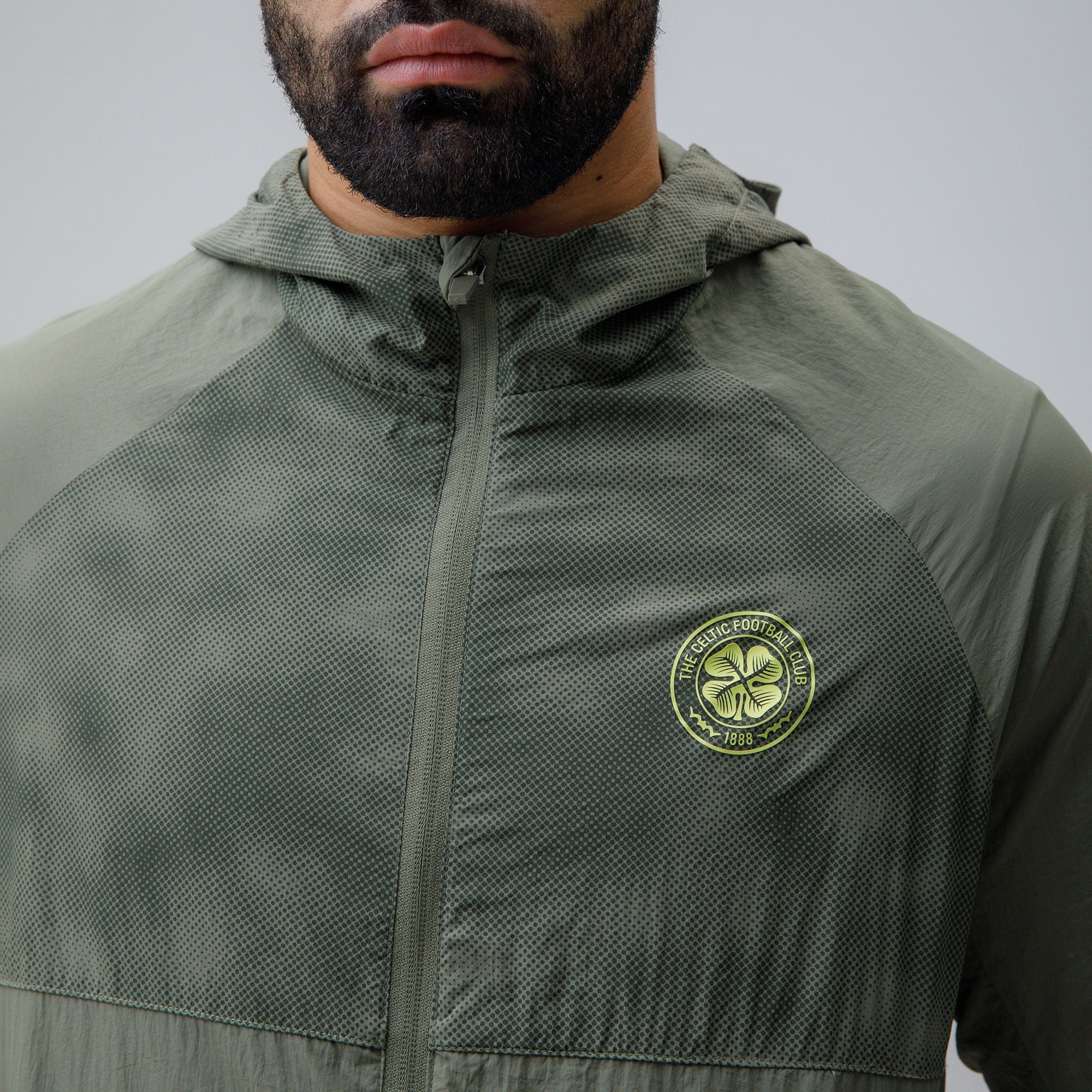 Celtic Crest Men's Cut & Sew Woven Khaki Jacket - Image 4