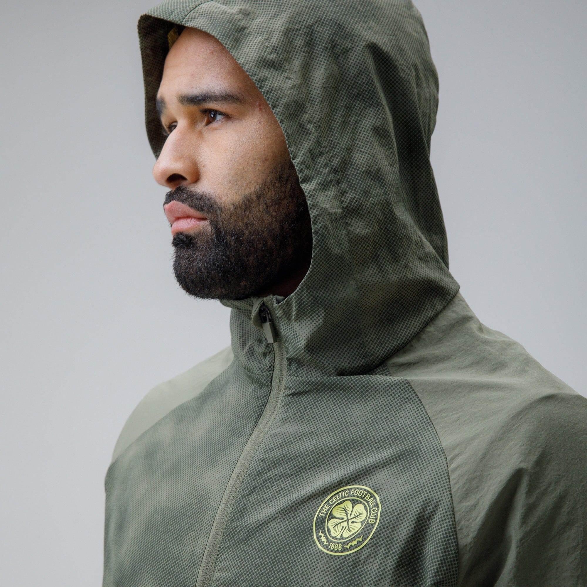 Celtic Crest Men's Cut & Sew Woven Khaki Jacket - Image 5