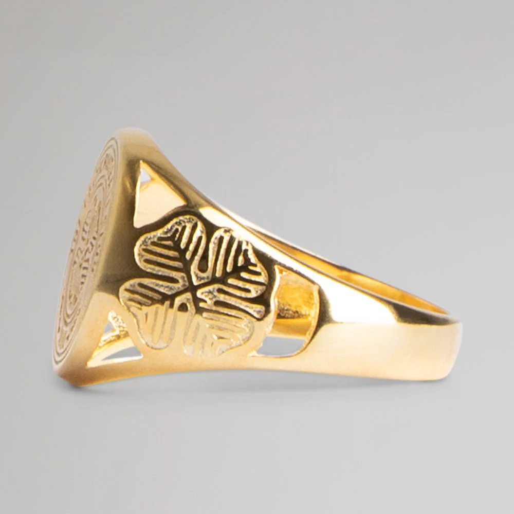 Celtic Gold Plated Crest Ring - Image 4