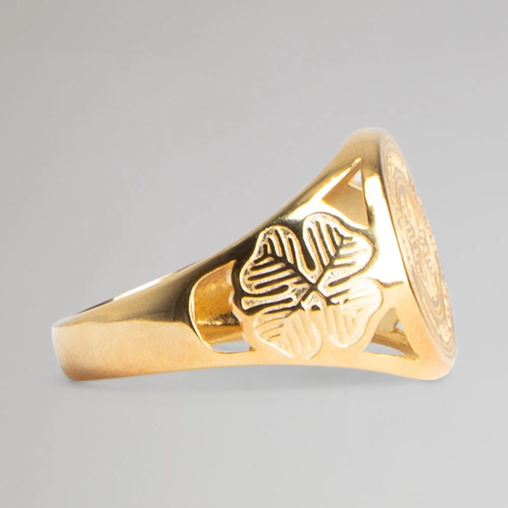 Celtic Gold Plated Crest Ring - Image 4