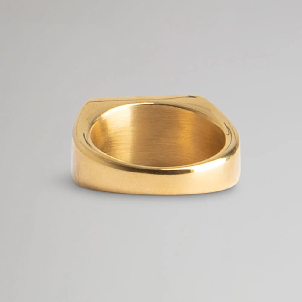 Celtic Gold Plated Signet Ring - Image 4