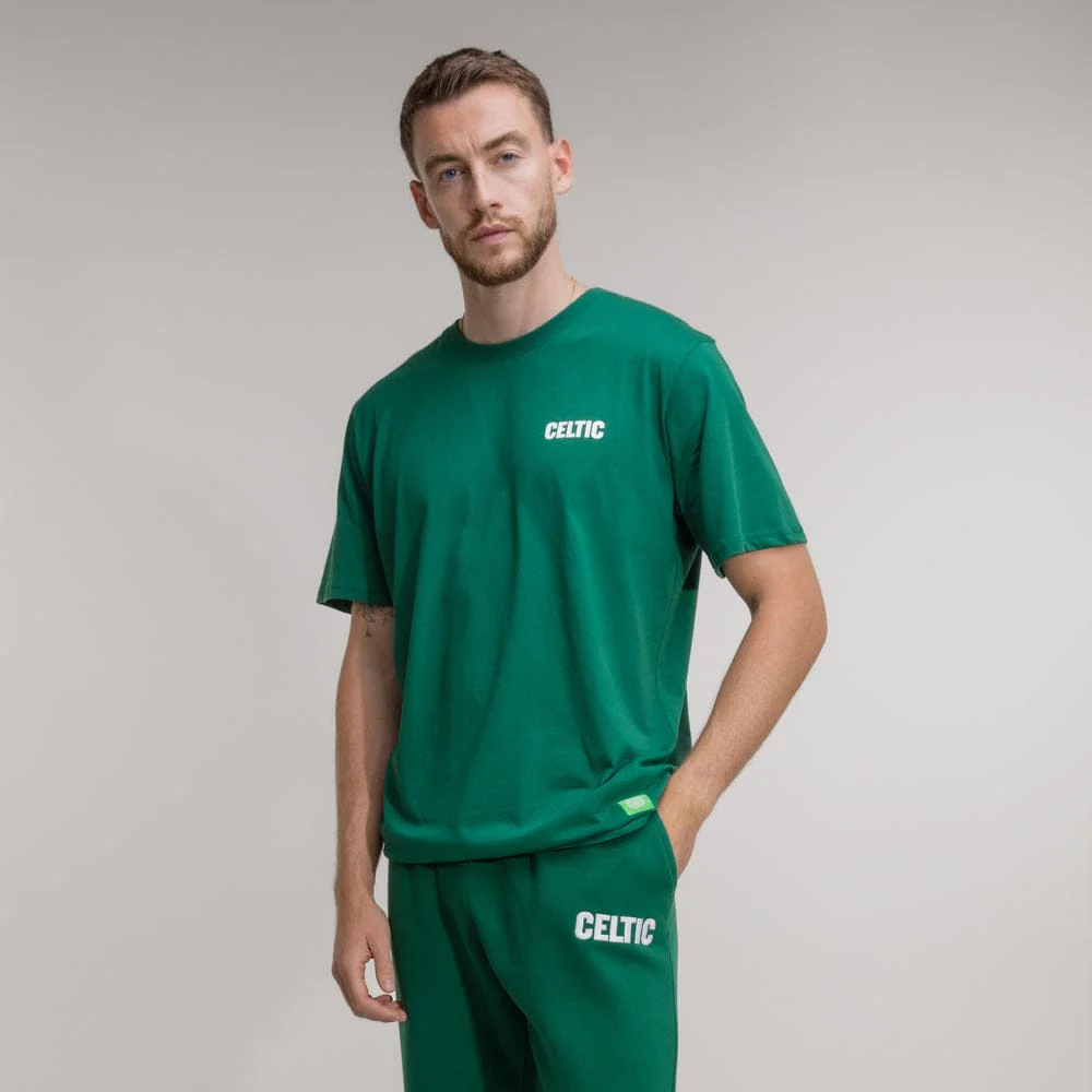 Celtic Back Text Green T-Shirt - Image 2