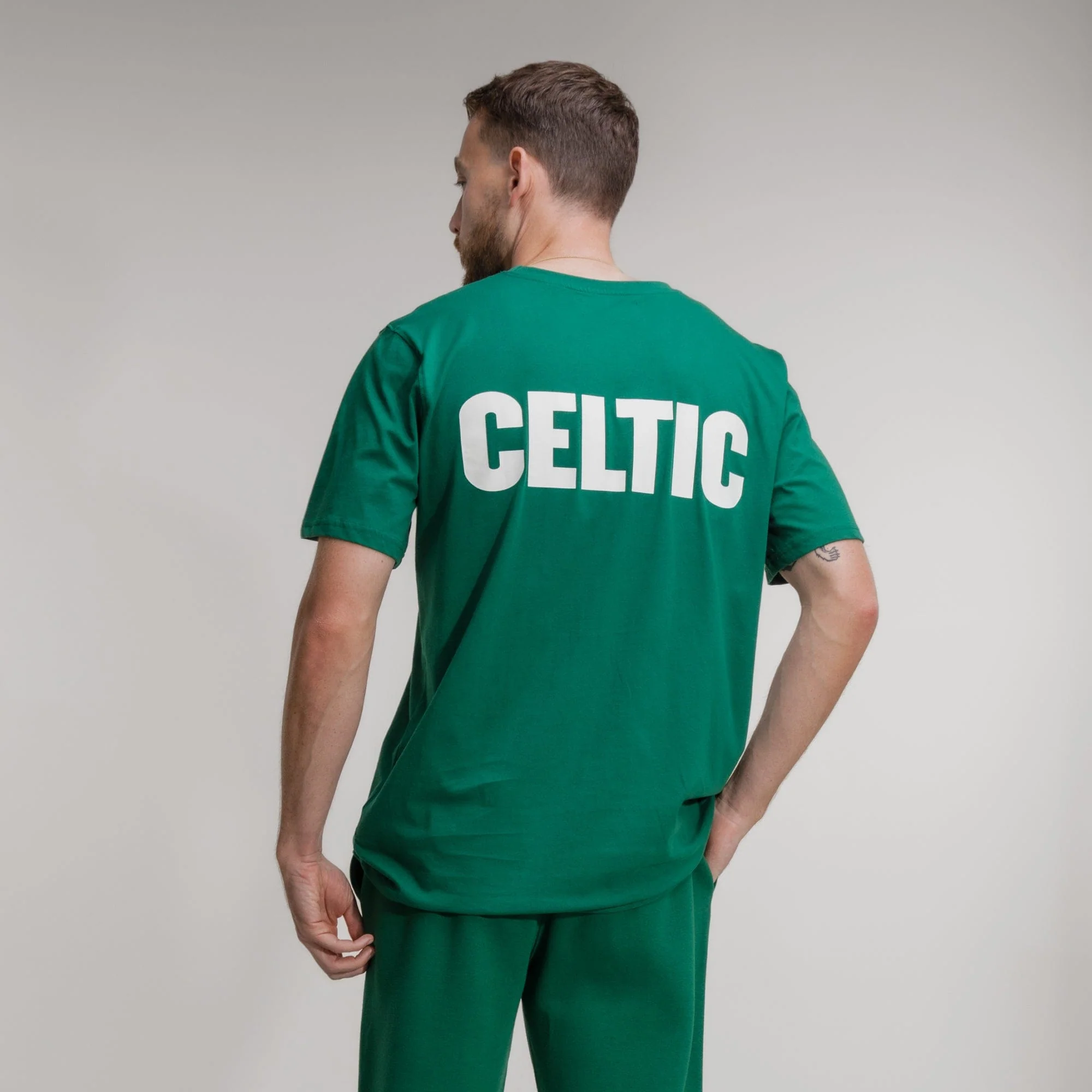 Celtic Back Text Green T-Shirt - Image 3