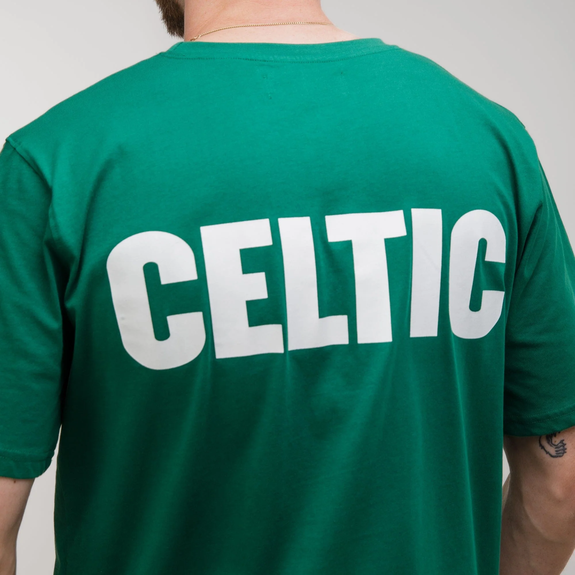 Celtic Back Text Green T-Shirt - Image 4