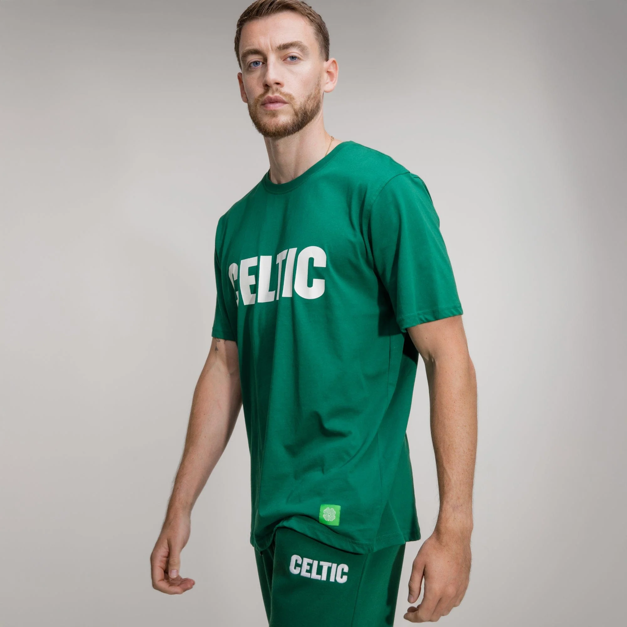 Celtic Green Front Text T-Shirt - Image 2