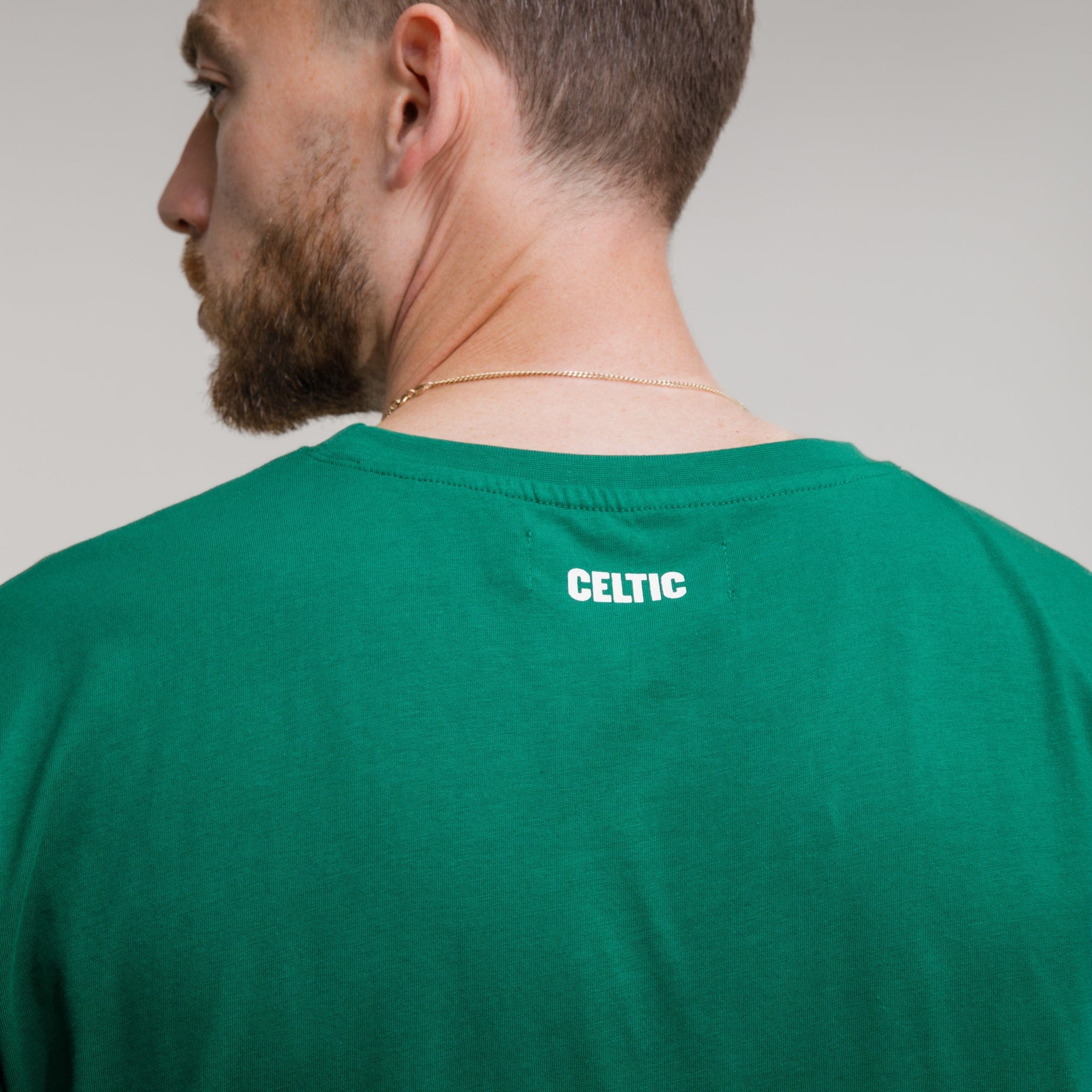 Celtic Green Front Text T-Shirt - Image 5