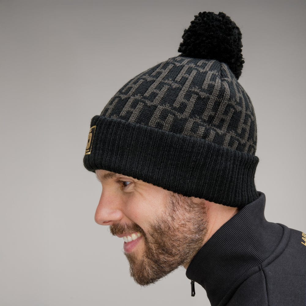 Celtic Henrik Larsson Black Monogram Beanie - Image 2