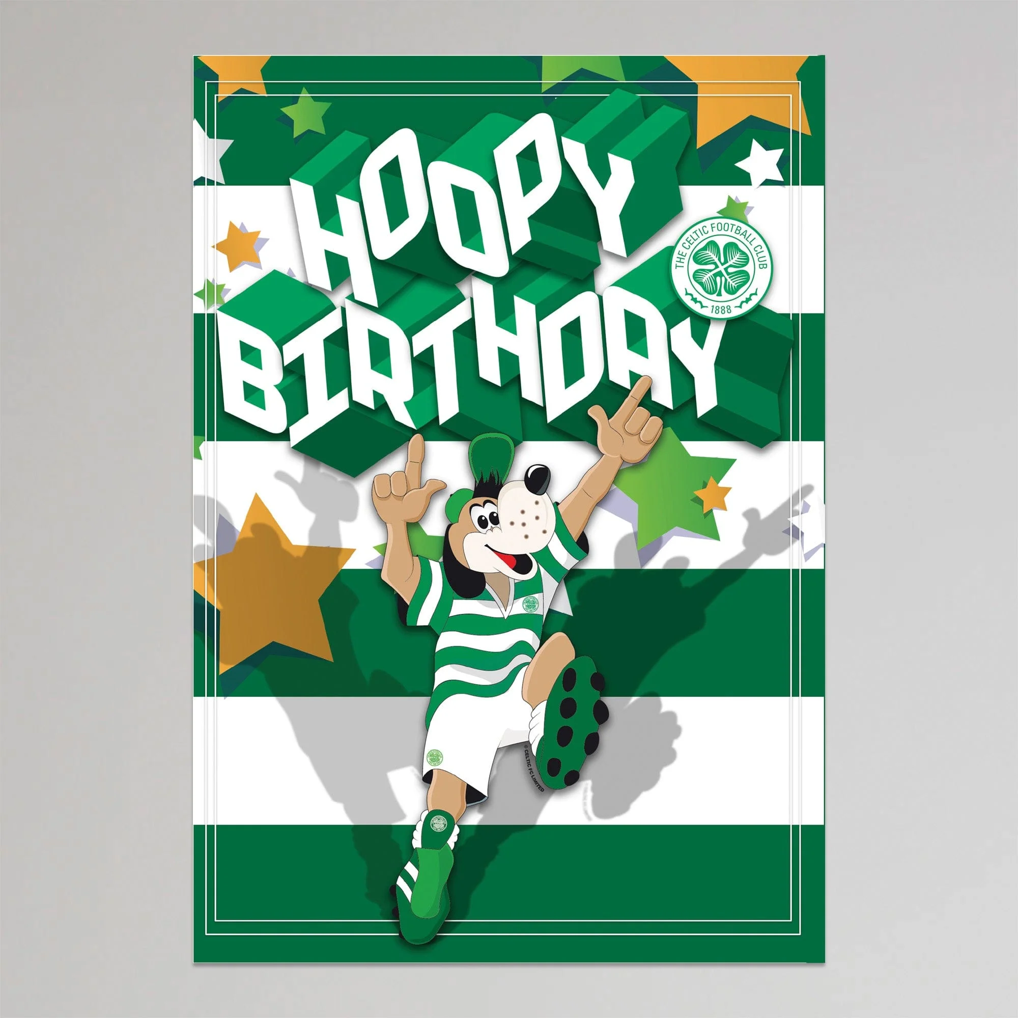 Celtic Hoopy the Hound Happy Birthday Card