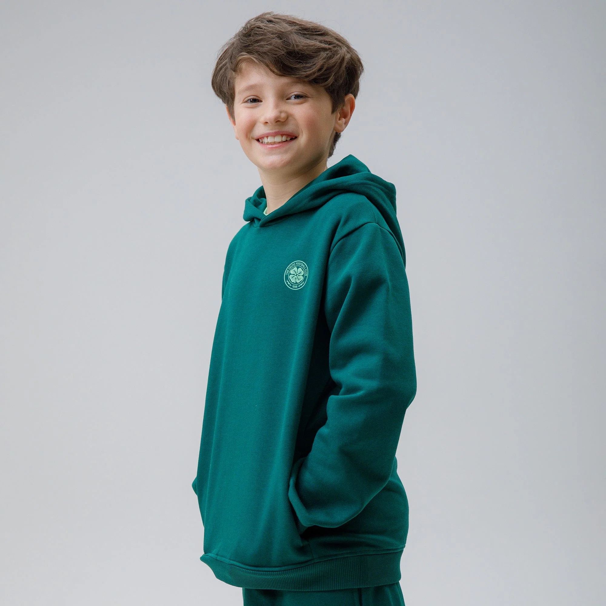 Celtic Junior Back Print Dark Green Hoodie - Image 2