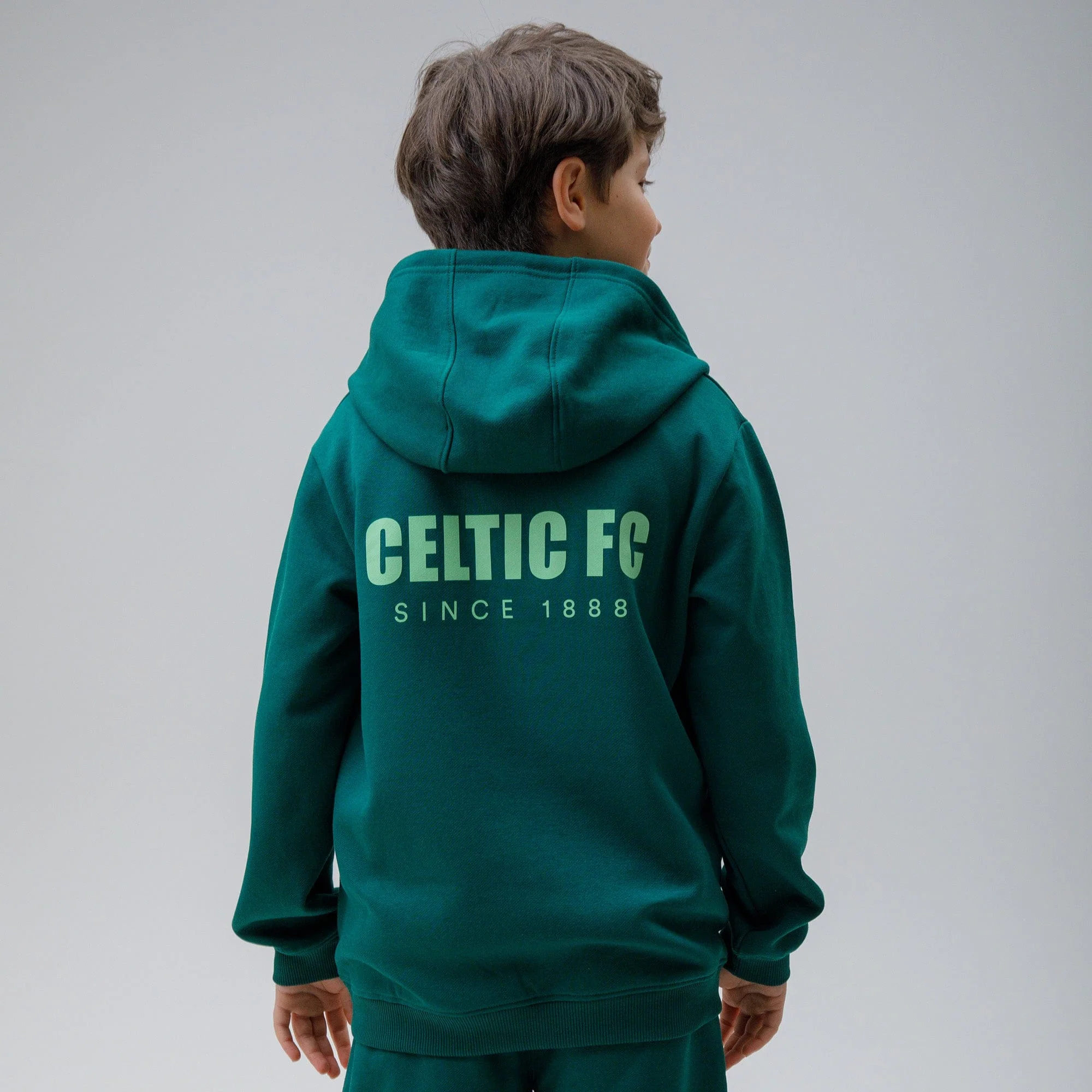 Celtic Junior Back Print Dark Green Hoodie - Image 3