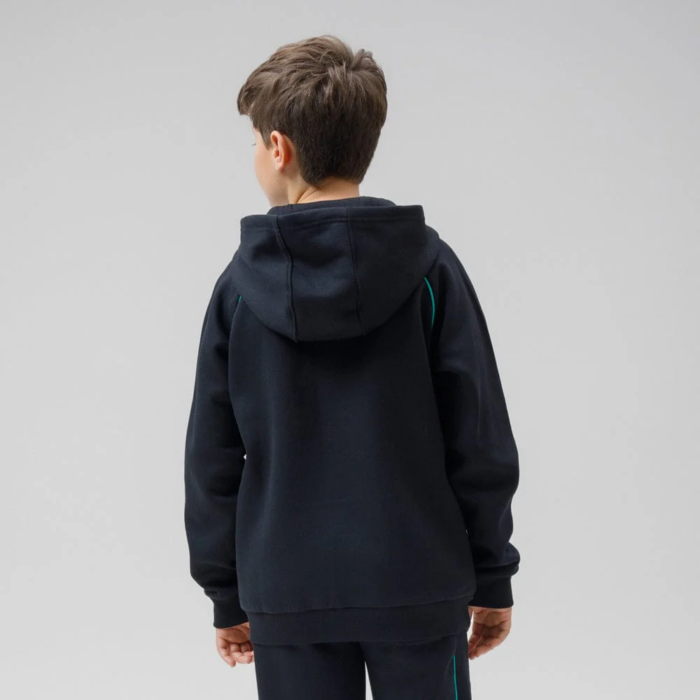 Celtic Junior Black Front Zip Hoodie - Image 2