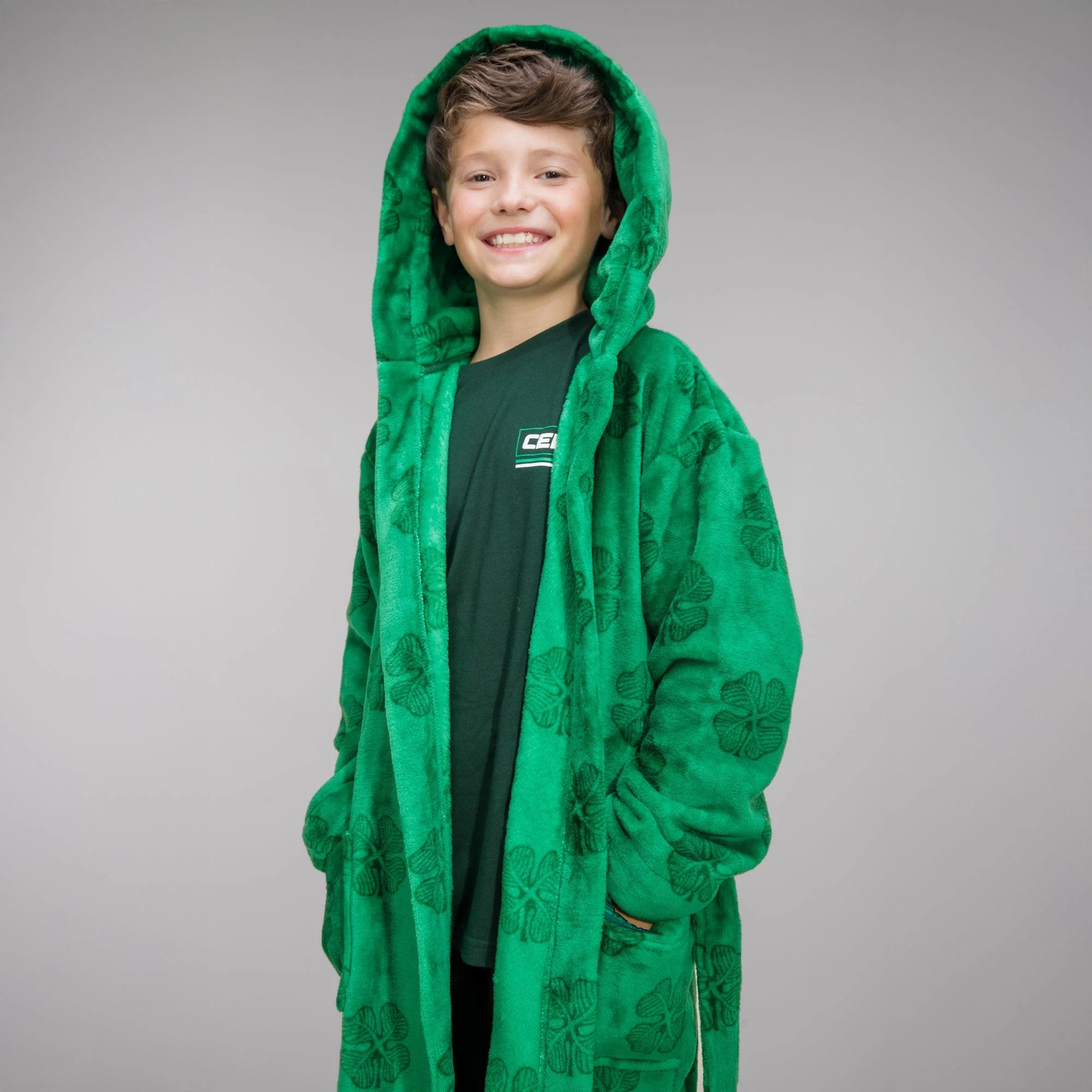 Celtic Junior Clover Print Robe - Image 6