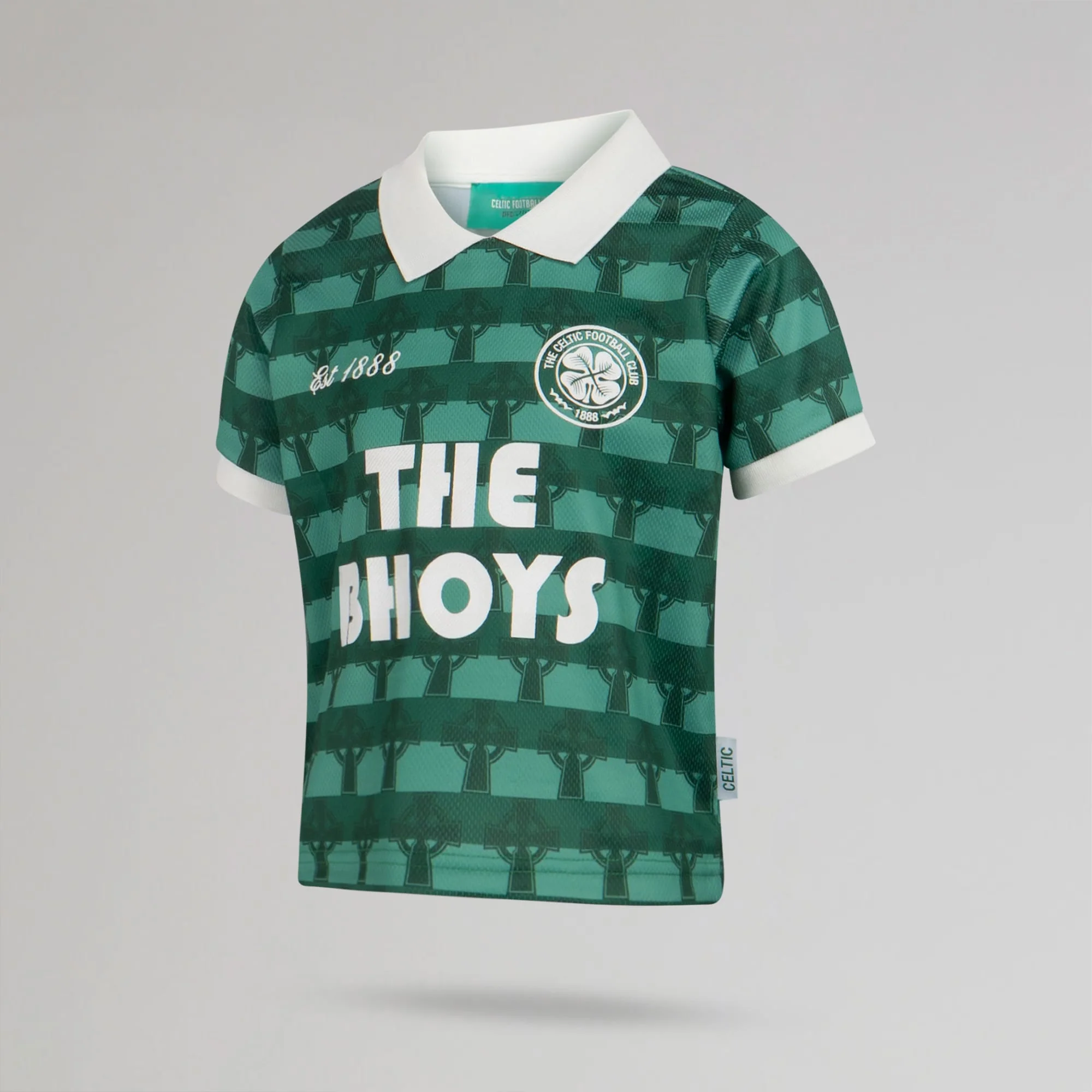 Celtic Junior Cross Print Green Jersey - Image 2