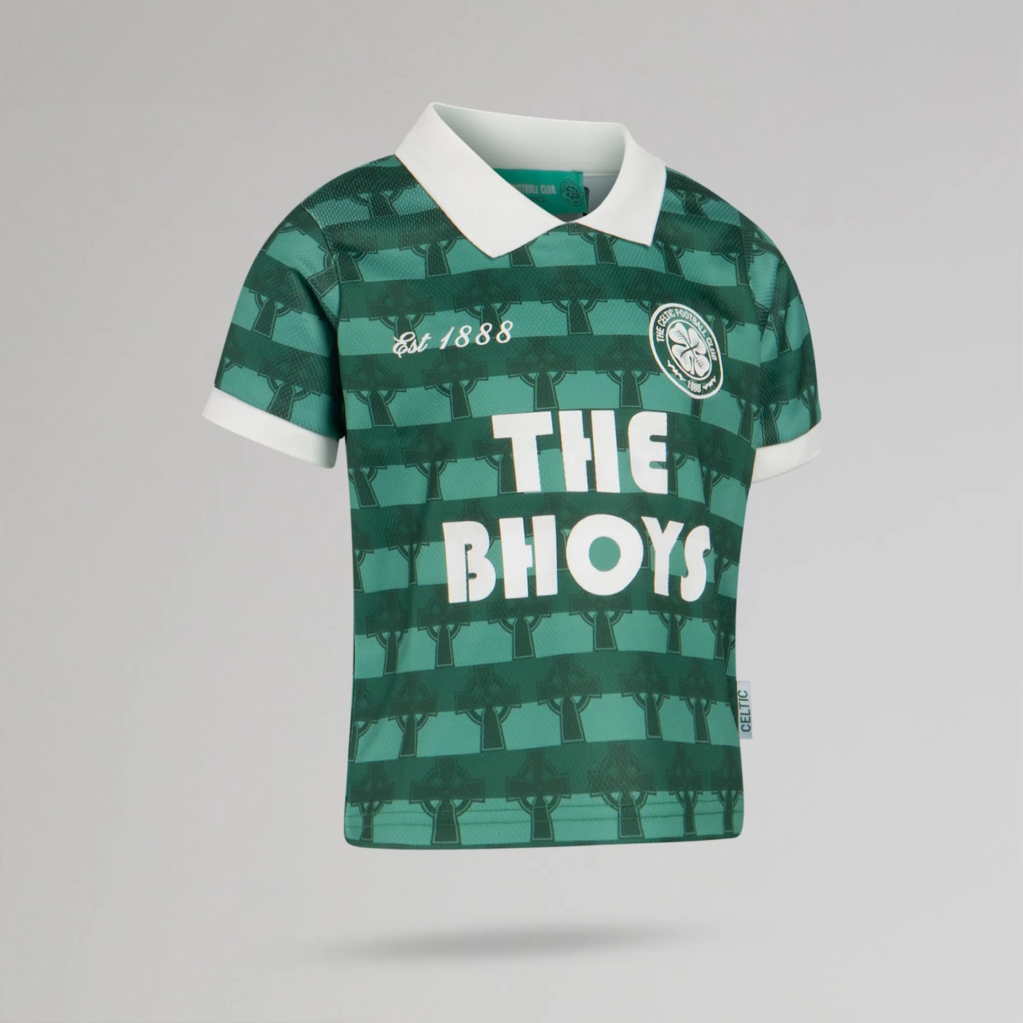 Celtic Junior Cross Print Green Jersey - Image 3