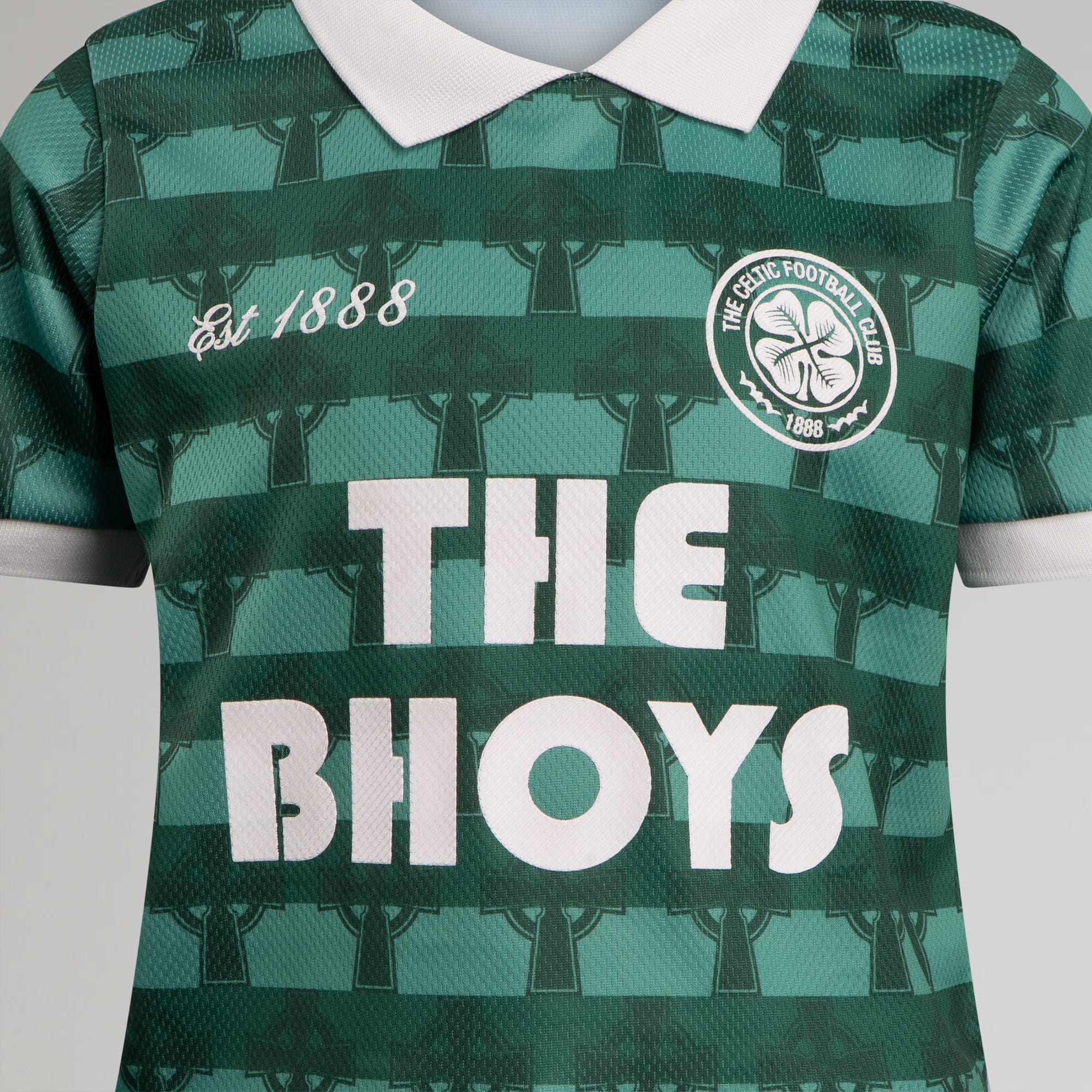 Celtic Junior Cross Print Green Jersey - Image 4