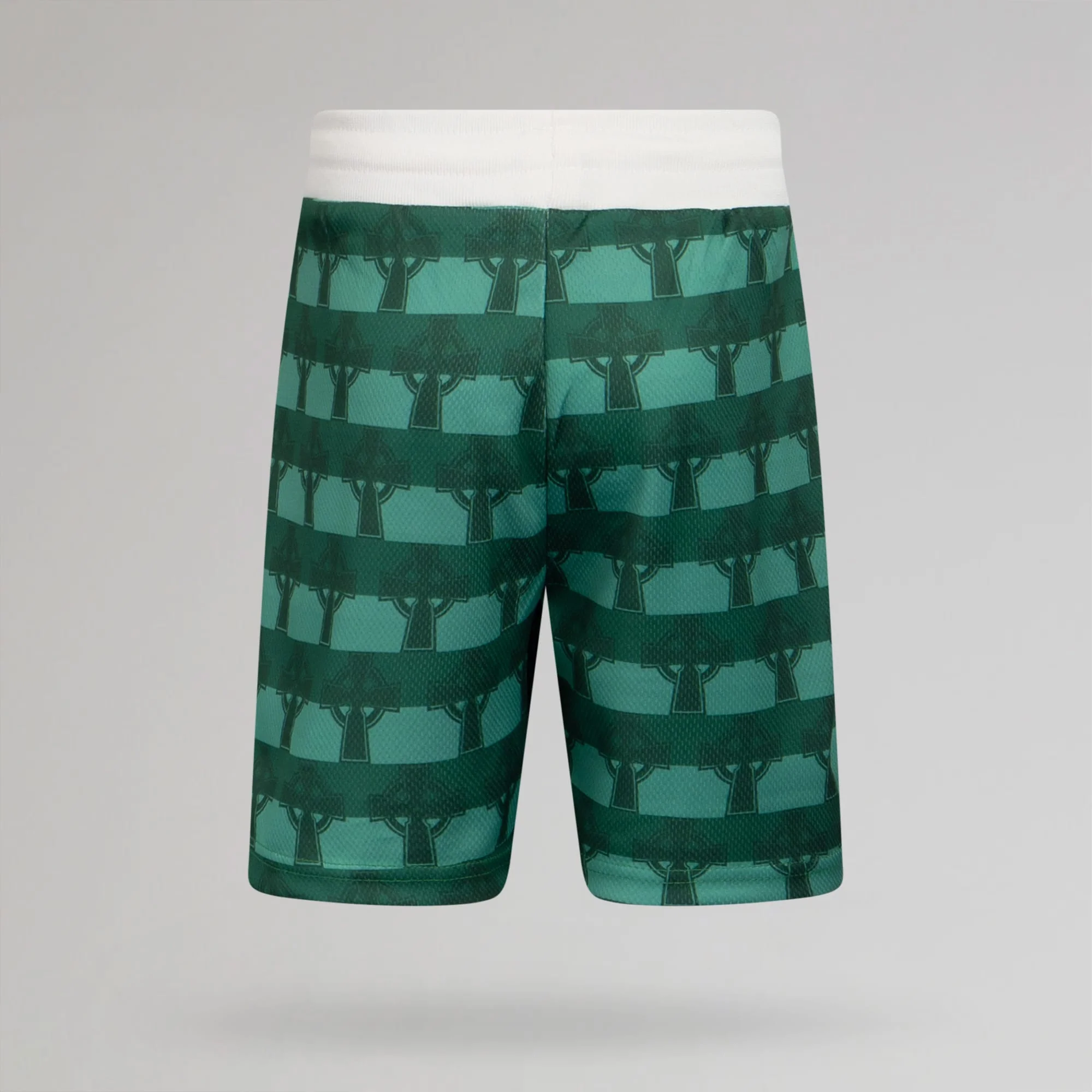 Celtic Junior Cross Print Green Shorts - Image 4